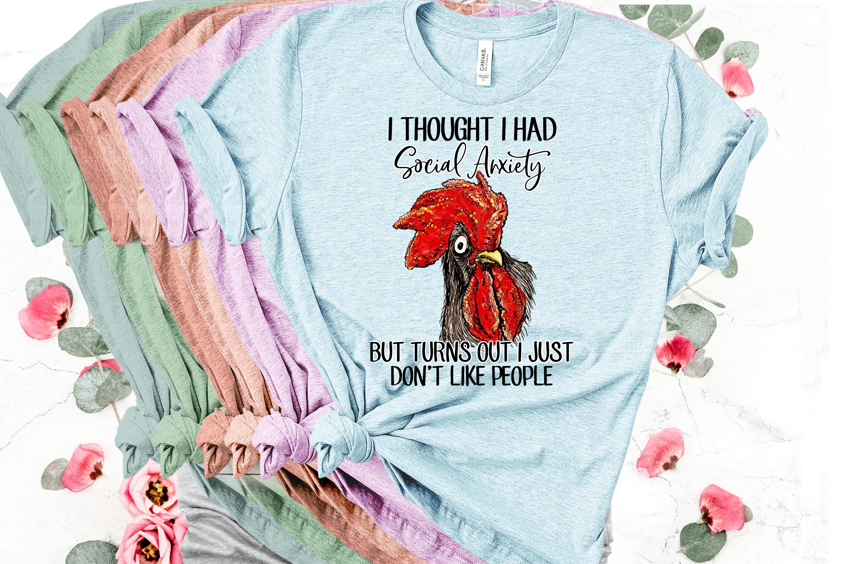 Snarky Rooster T-Shirt: Social Anxiety Humor, Introvert Tee