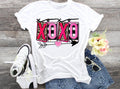 XOXO Valentine Shirt: Leopard & Pink Heart Tee - Bella Canvas