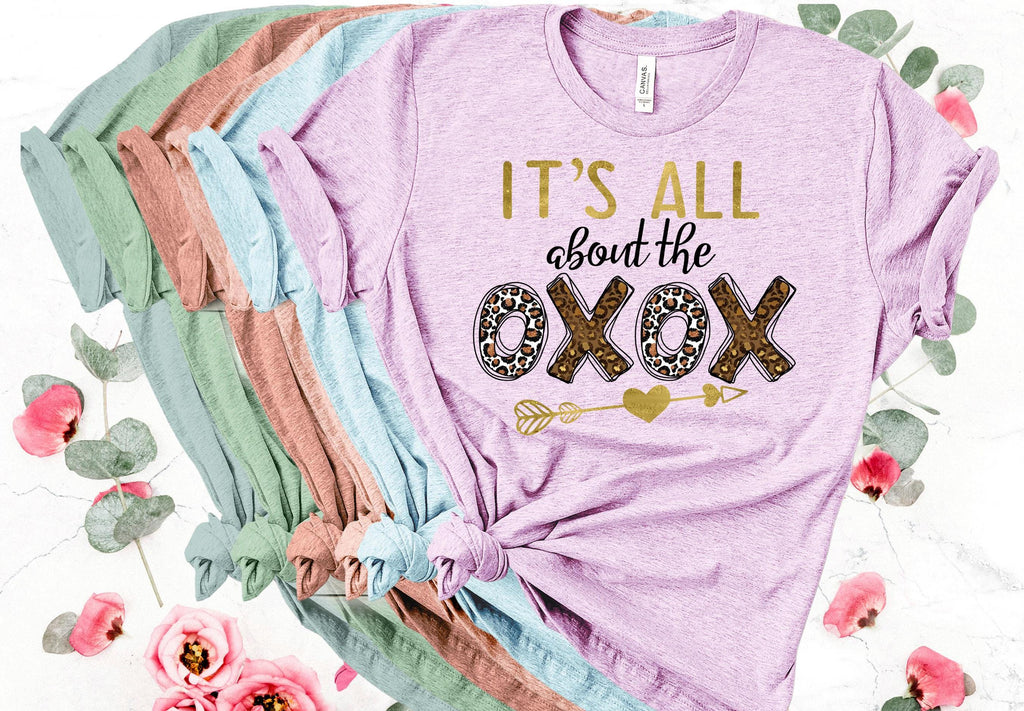 Leopard Print Valentine's Day T-Shirt: Bella Canvas 3001
