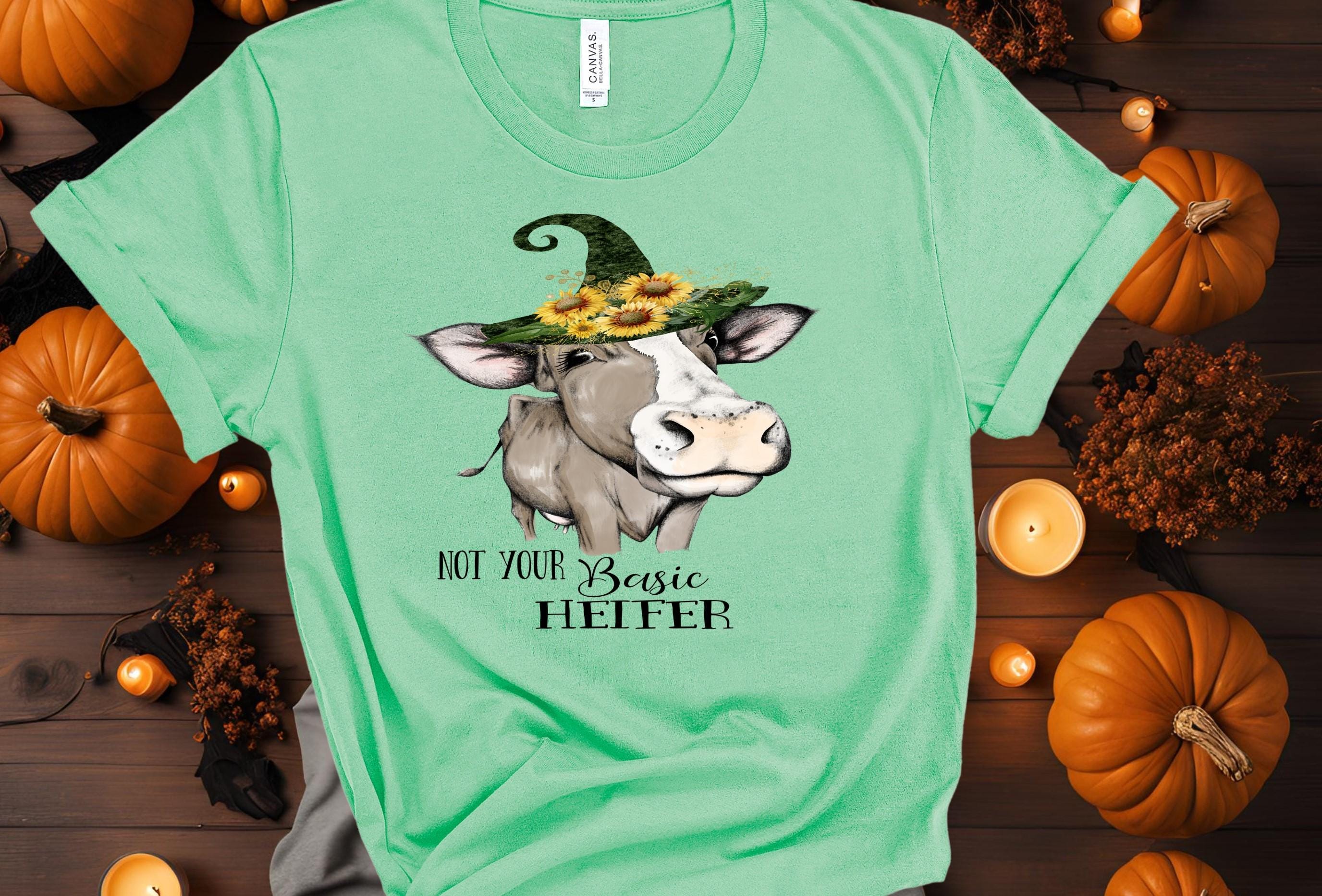 Funny Witch Cow T-Shirt: Halloween Heifer Tee, Farm Owner Gift