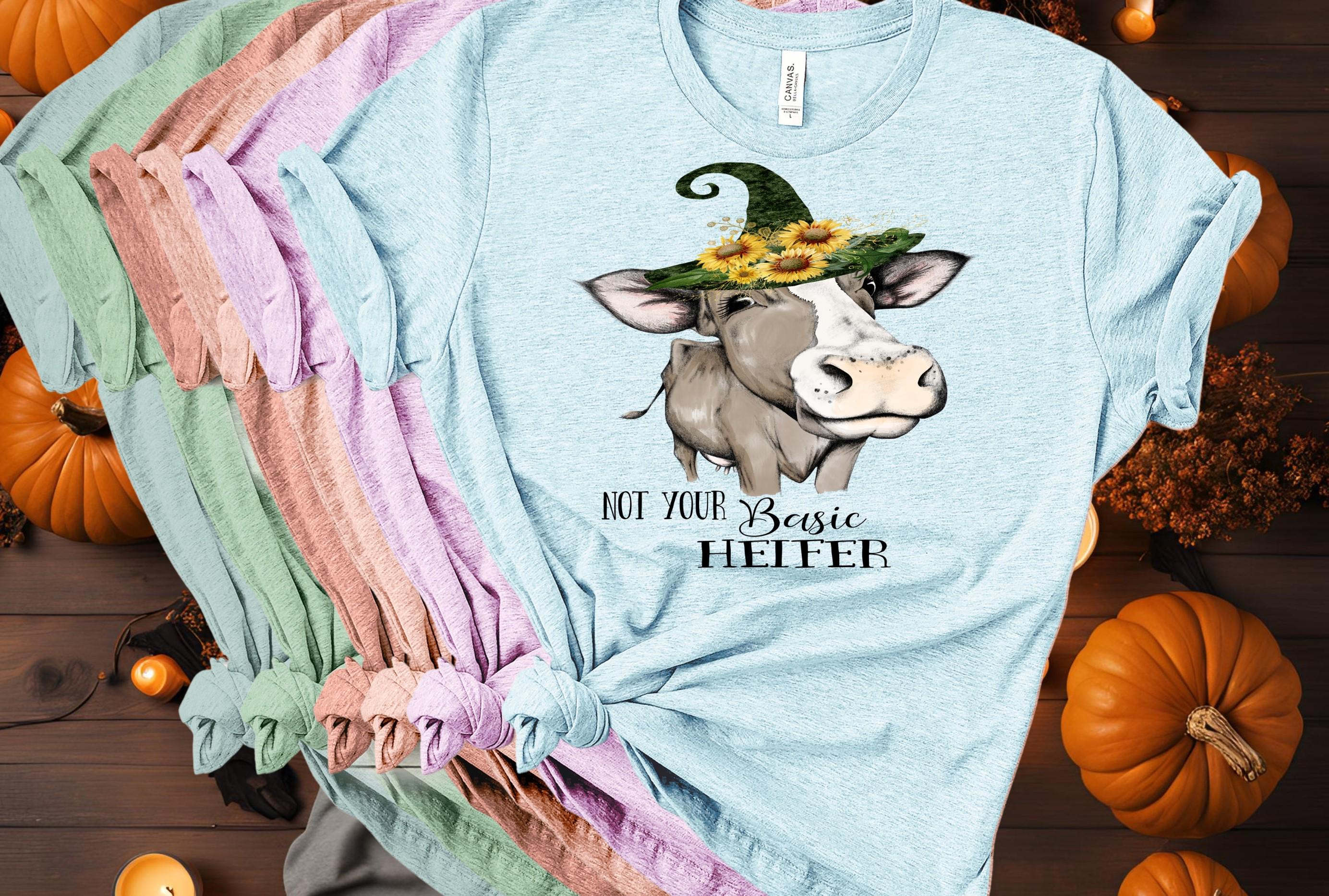 Funny Witch Cow T-Shirt: Halloween Heifer Tee, Farm Owner Gift