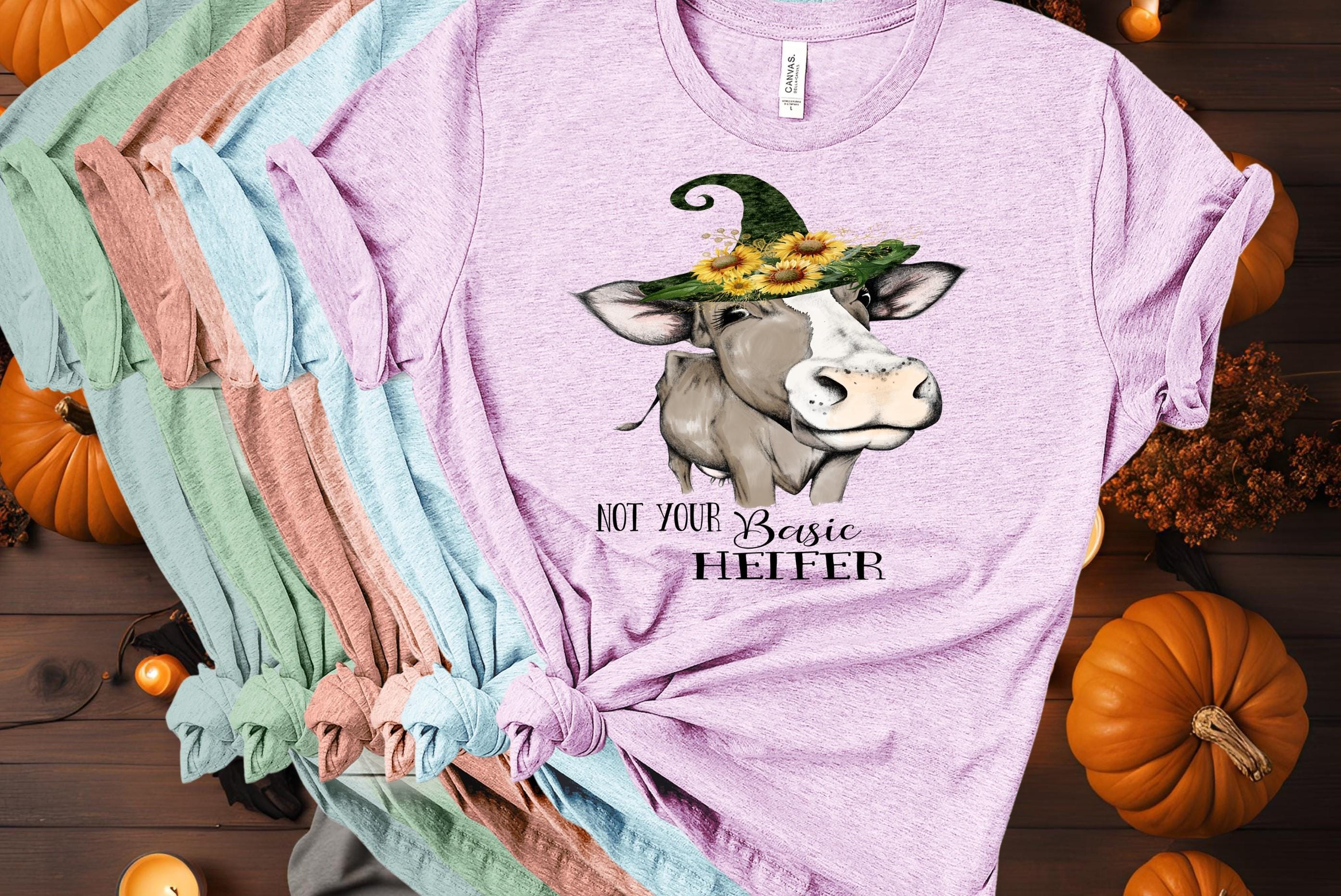 Funny Witch Cow T-Shirt: Halloween Heifer Tee, Farm Owner Gift