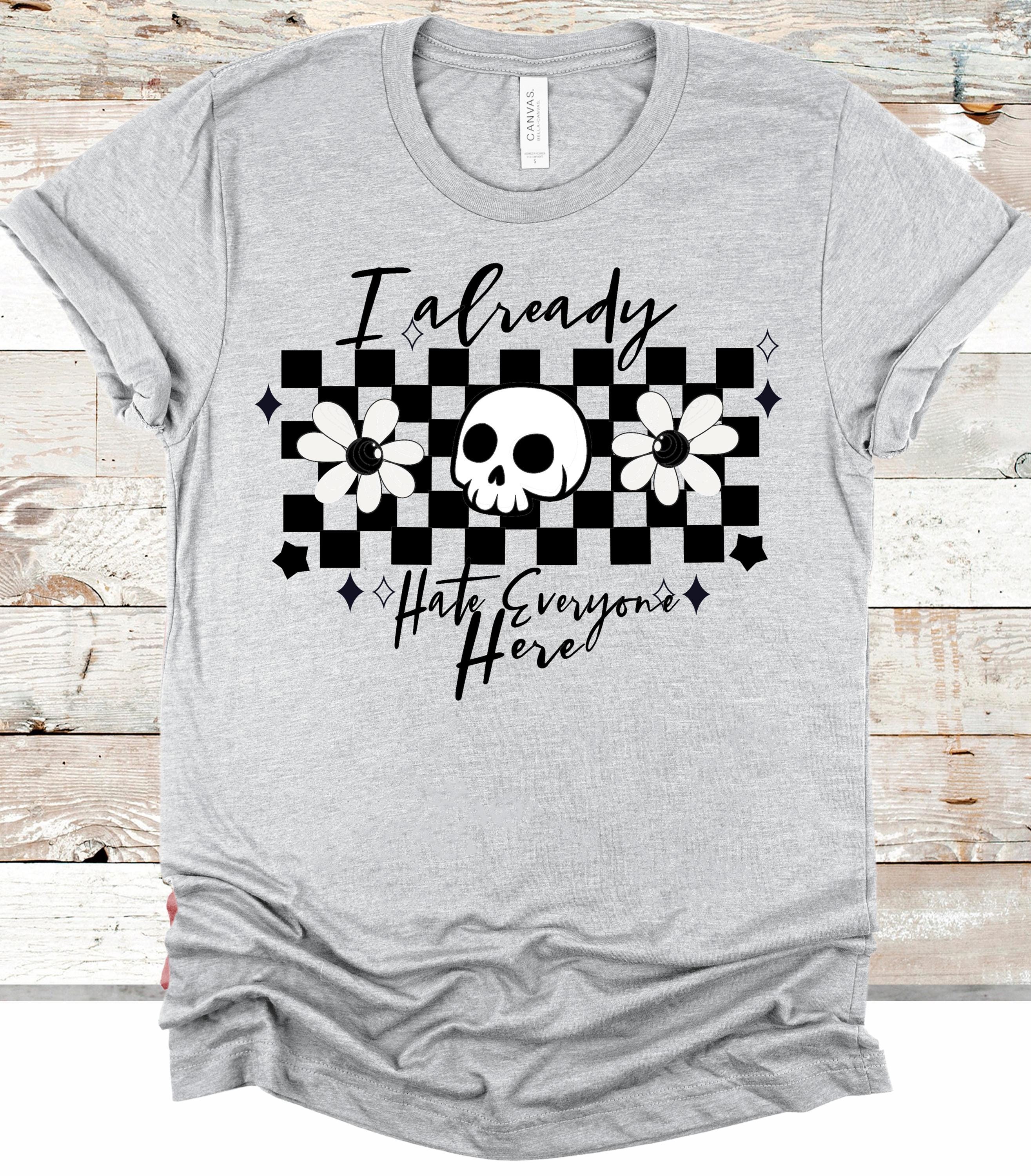 Sarcastic Skull Graphic T-Shirt: Funny Women's Top