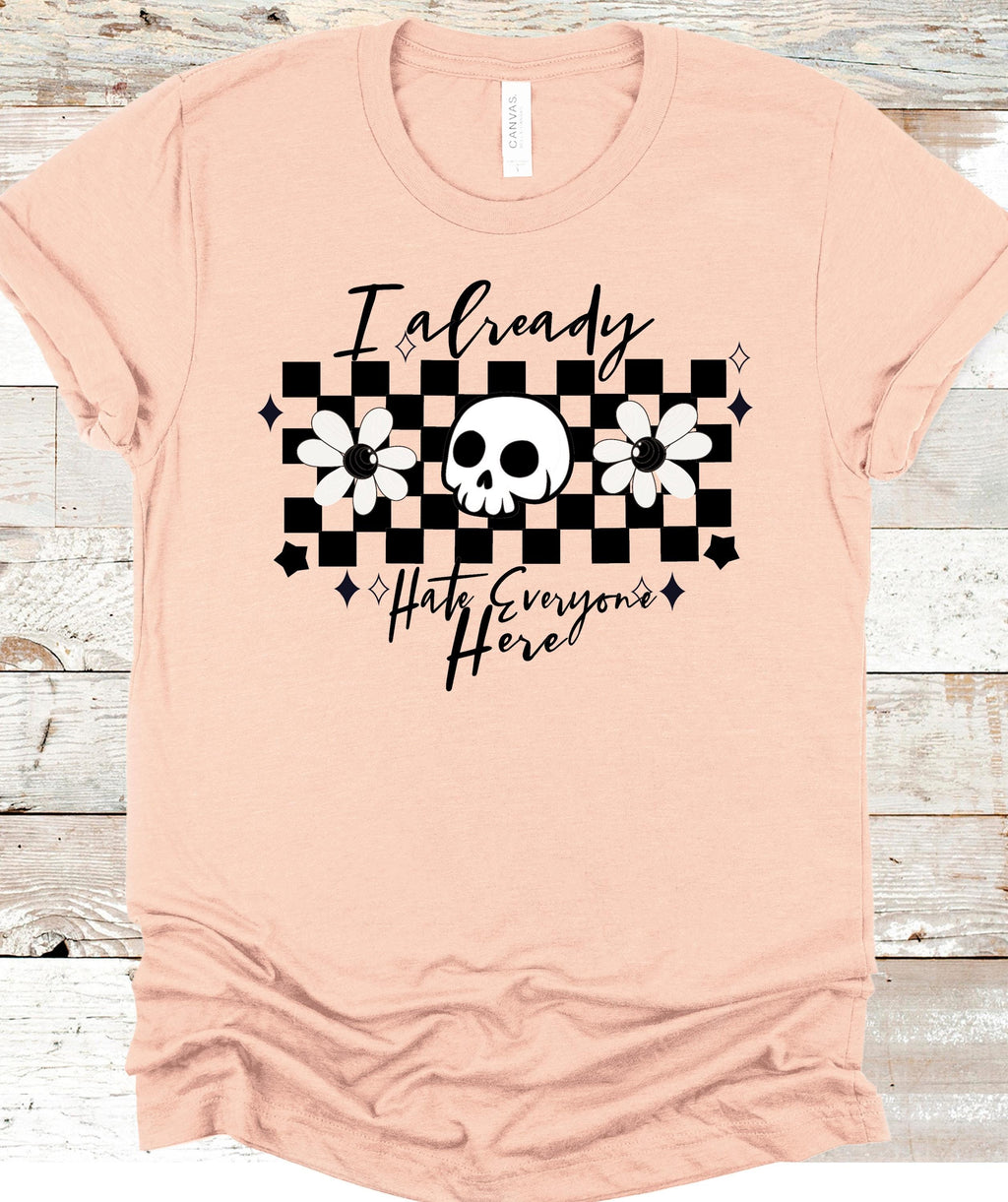 Sarcastic Skull Graphic T-Shirt: Funny Women's Top
