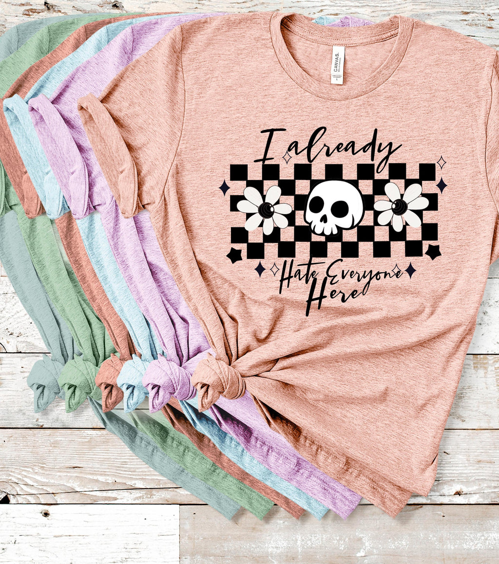Sarcastic Skull Graphic T-Shirt: Funny Women's Top