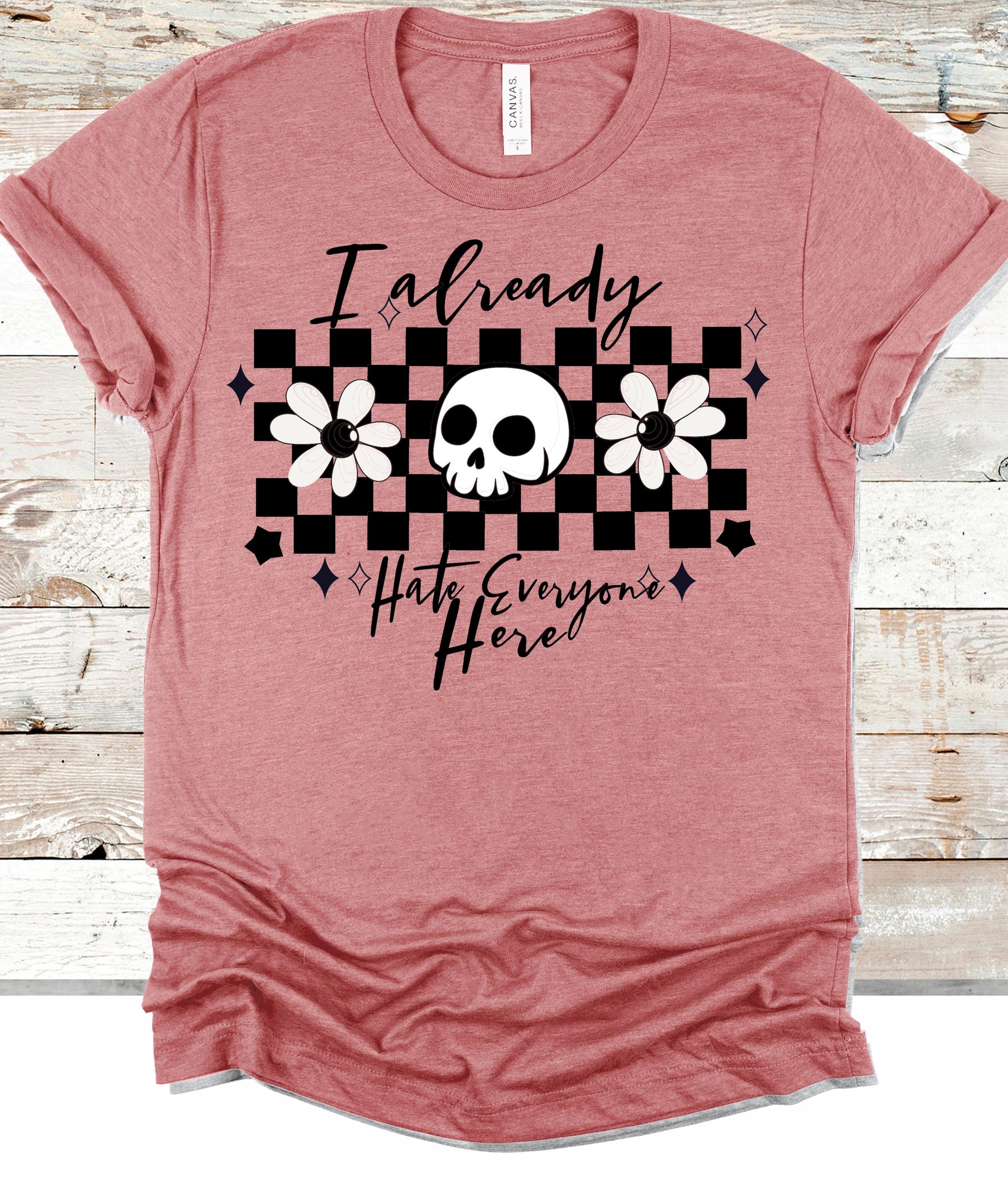 Sarcastic Skull Graphic T-Shirt: Funny Women's Top