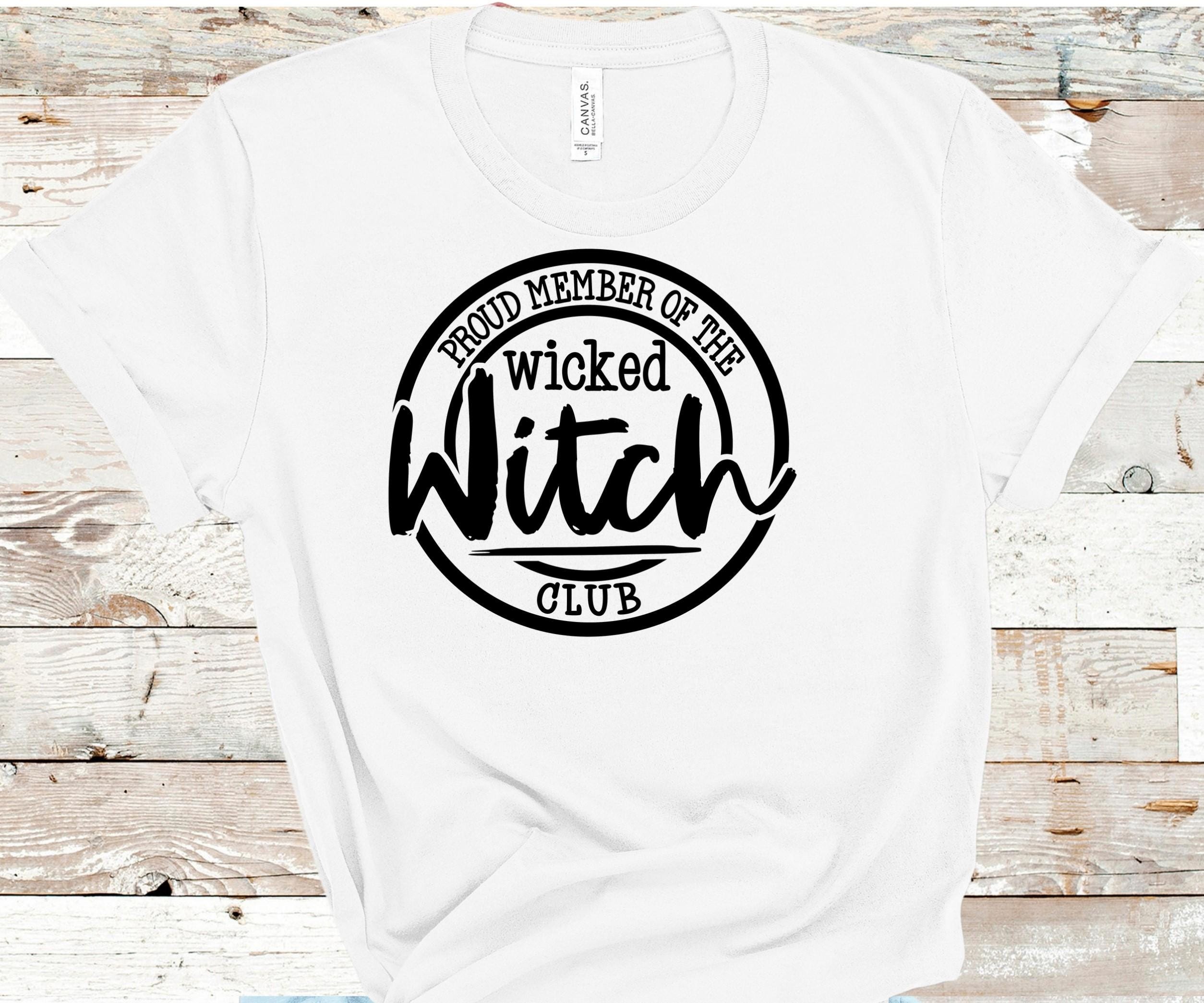 Spooky 'Proud Member of the Wicked Witch Club' T-Shirt - Bella Canvas 3001 & 3001CVC Graphic Tee