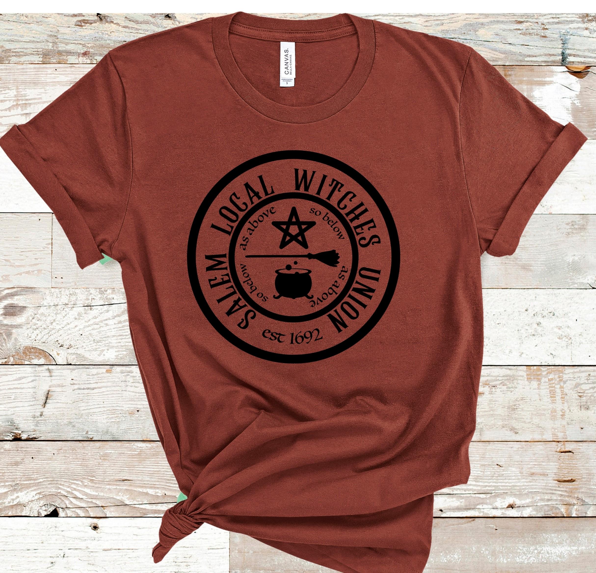 Salem Witches Union T-Shirt: Bella Canvas Gothic Halloween Tee