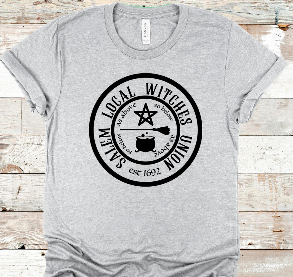Salem Witches Union T-Shirt: Bella Canvas Gothic Halloween Tee