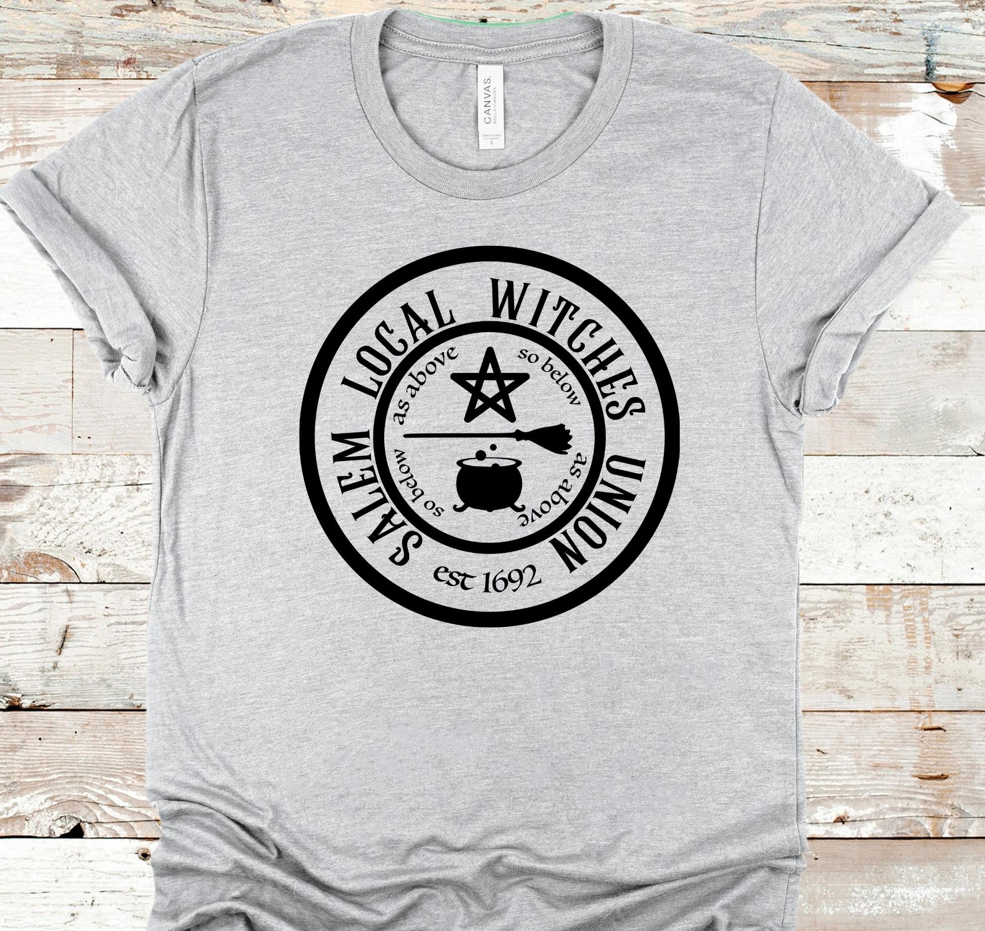 Salem Witches Union T-Shirt: Bella Canvas Gothic Halloween Tee