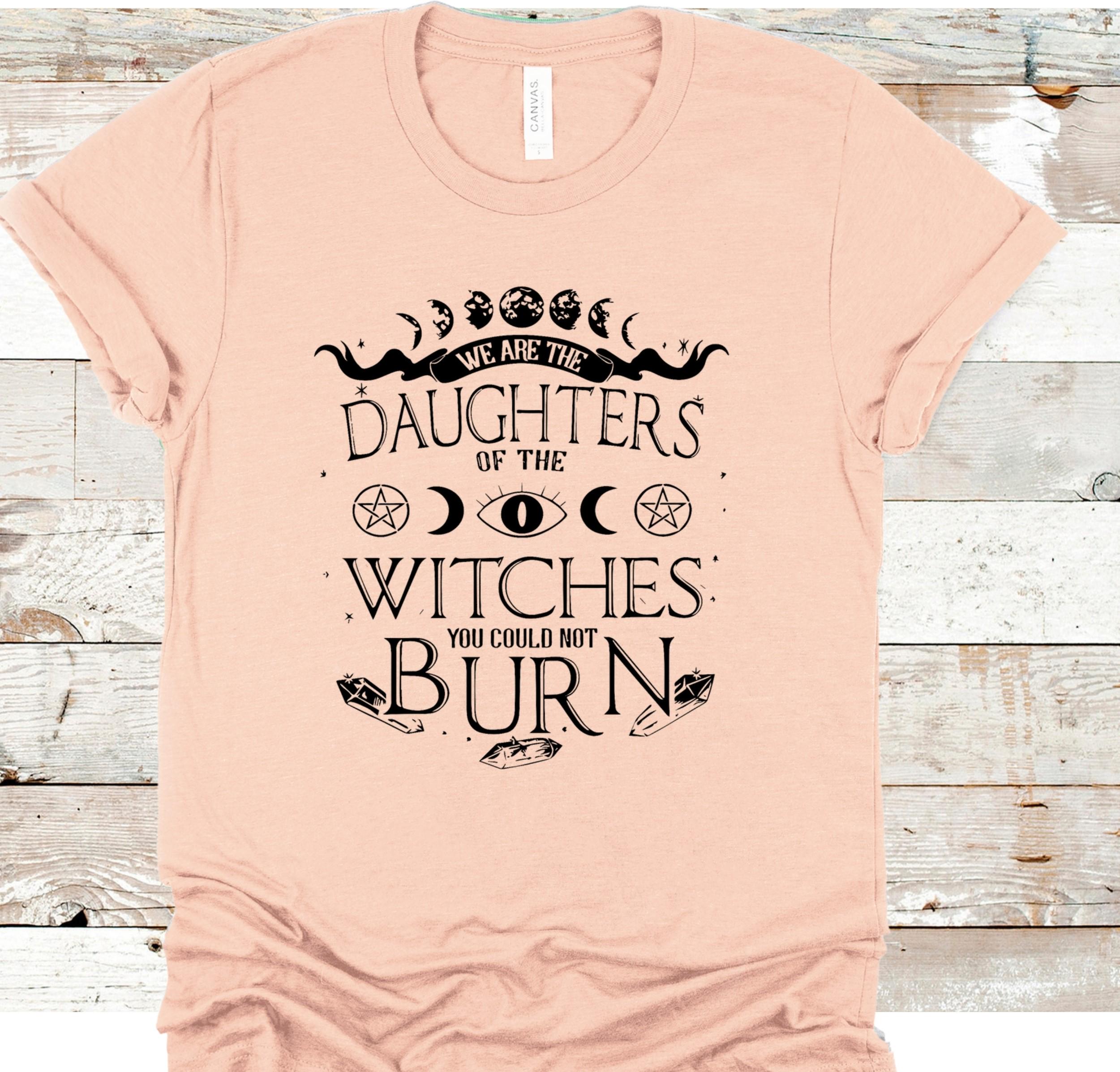 Witches Daughters Graphic Tee: Pagan Moon Phase Apparel