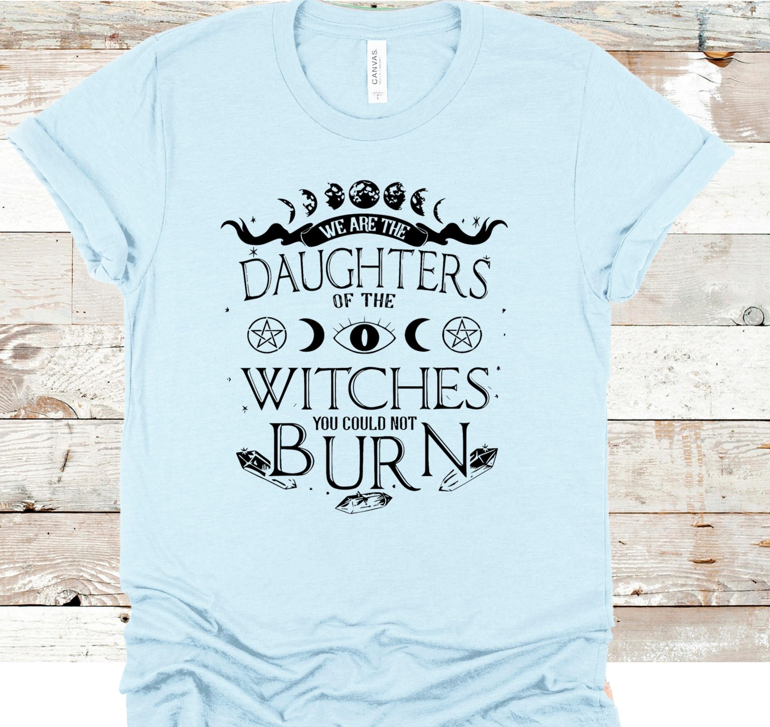 Witches Daughters Graphic Tee: Pagan Moon Phase Apparel