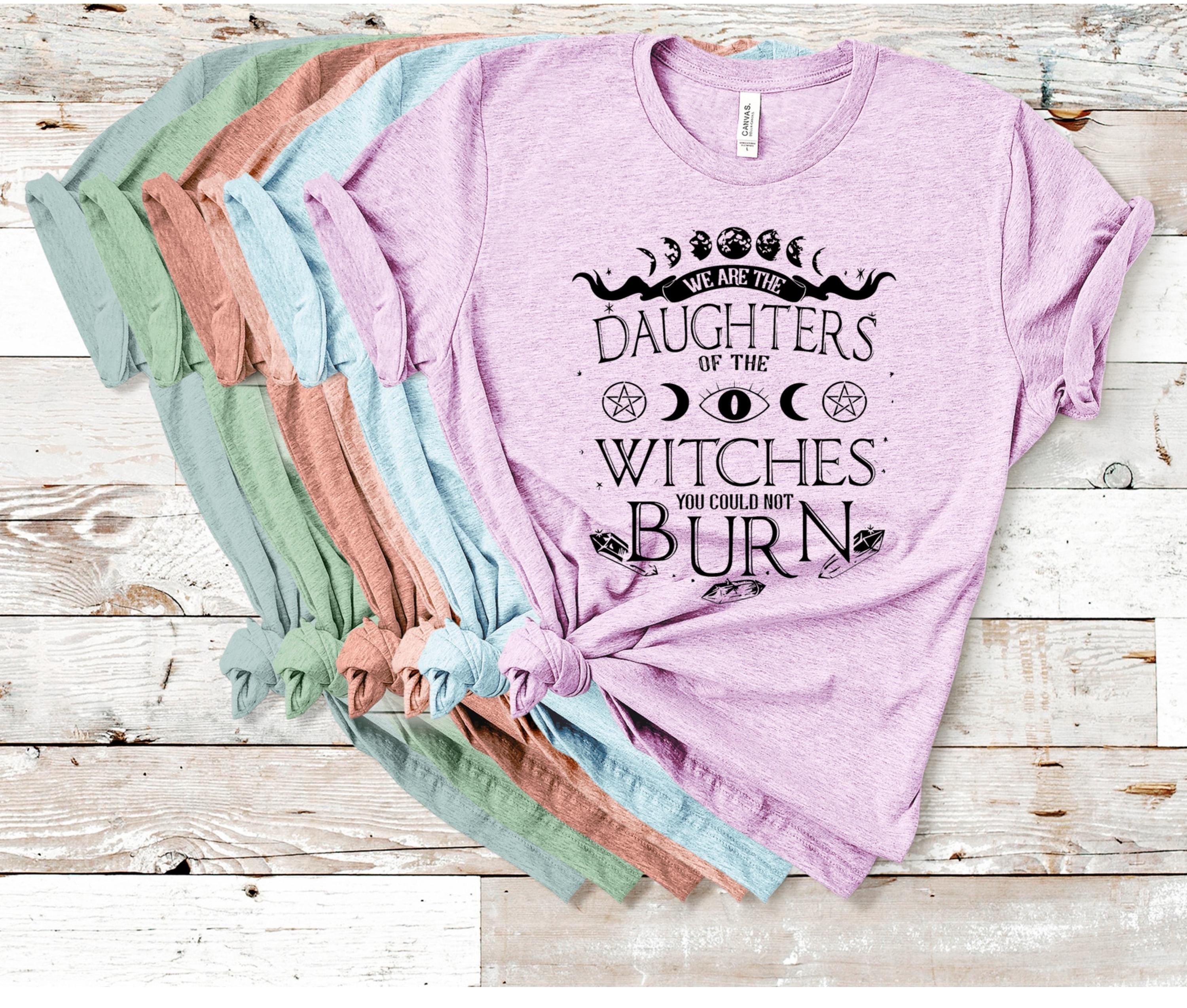 Witches Daughters Graphic Tee: Pagan Moon Phase Apparel