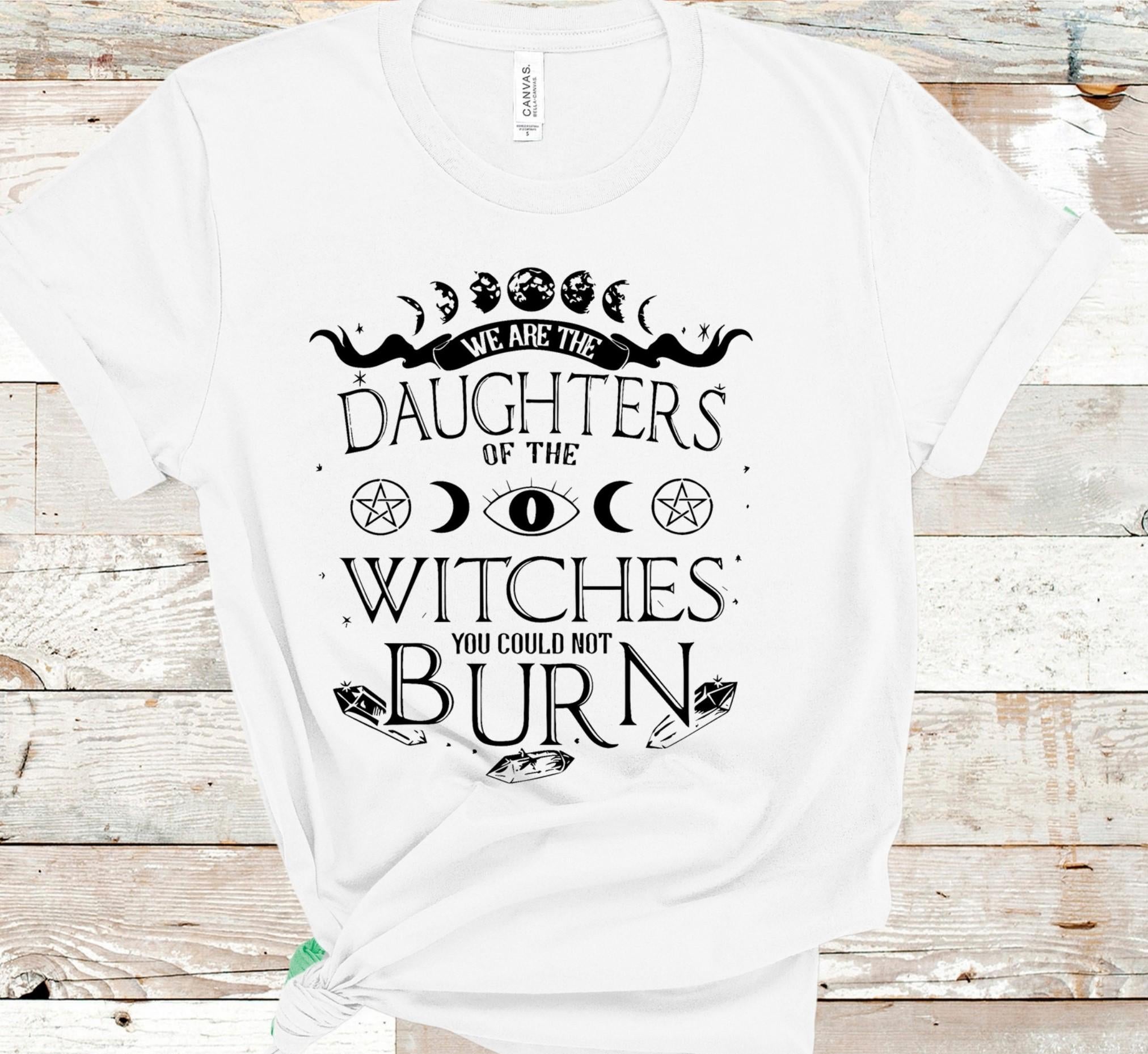 Witches Daughters Graphic Tee: Pagan Moon Phase Apparel