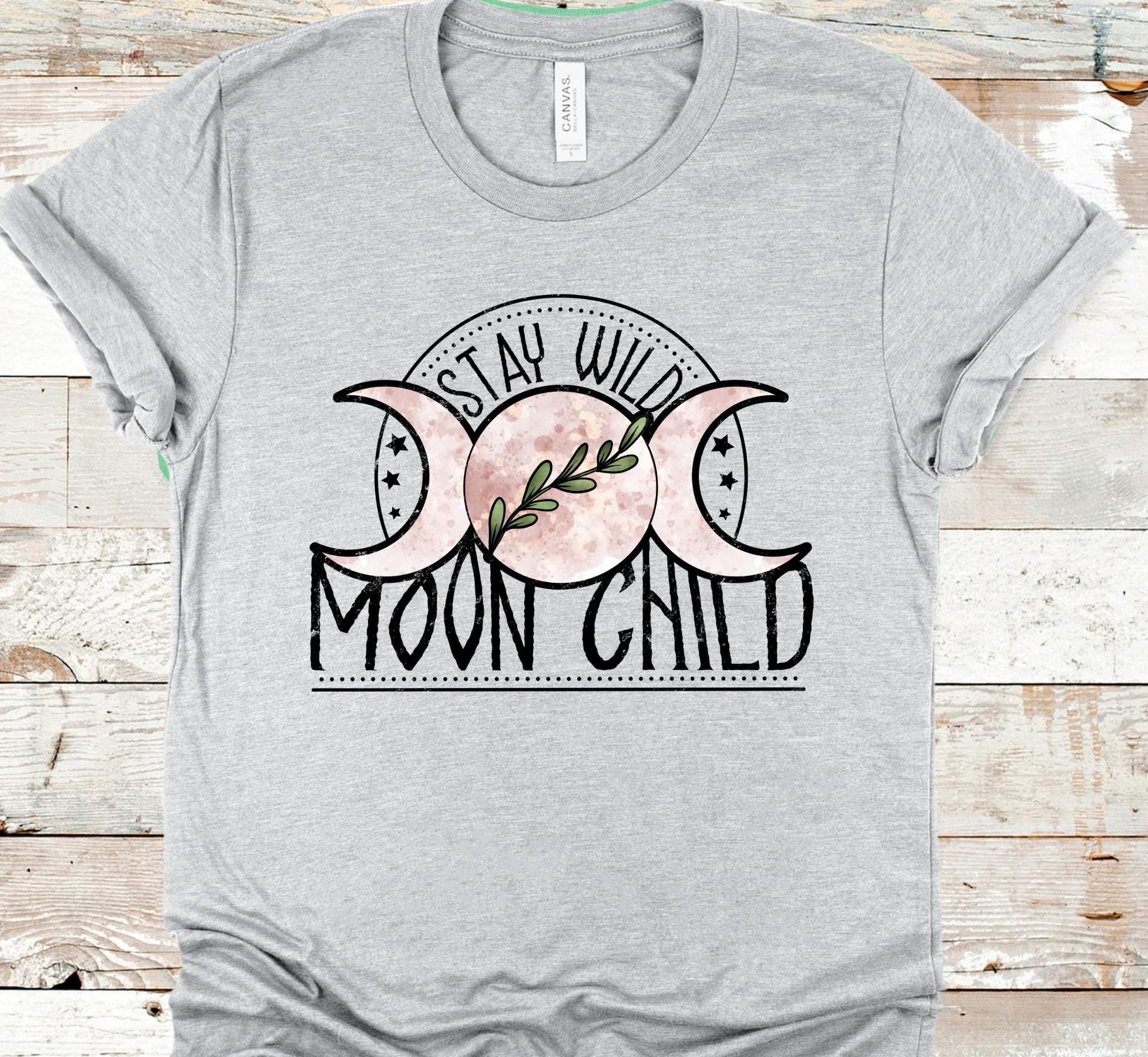 Stay Wild Moon Child Shirt: Boho Triple Moon Goddess Tee