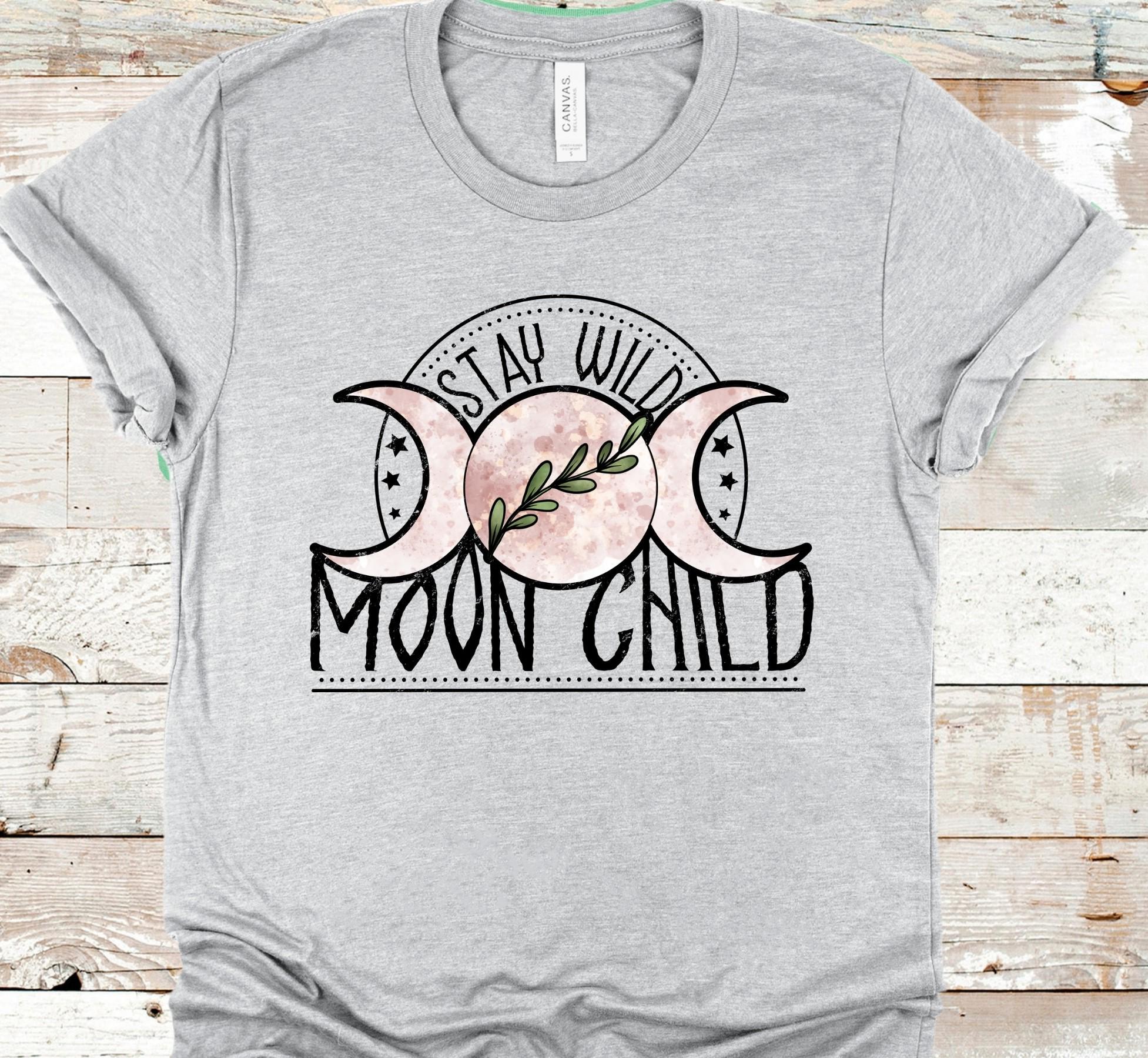 Stay Wild Moon Child Shirt: Boho Triple Moon Goddess Tee