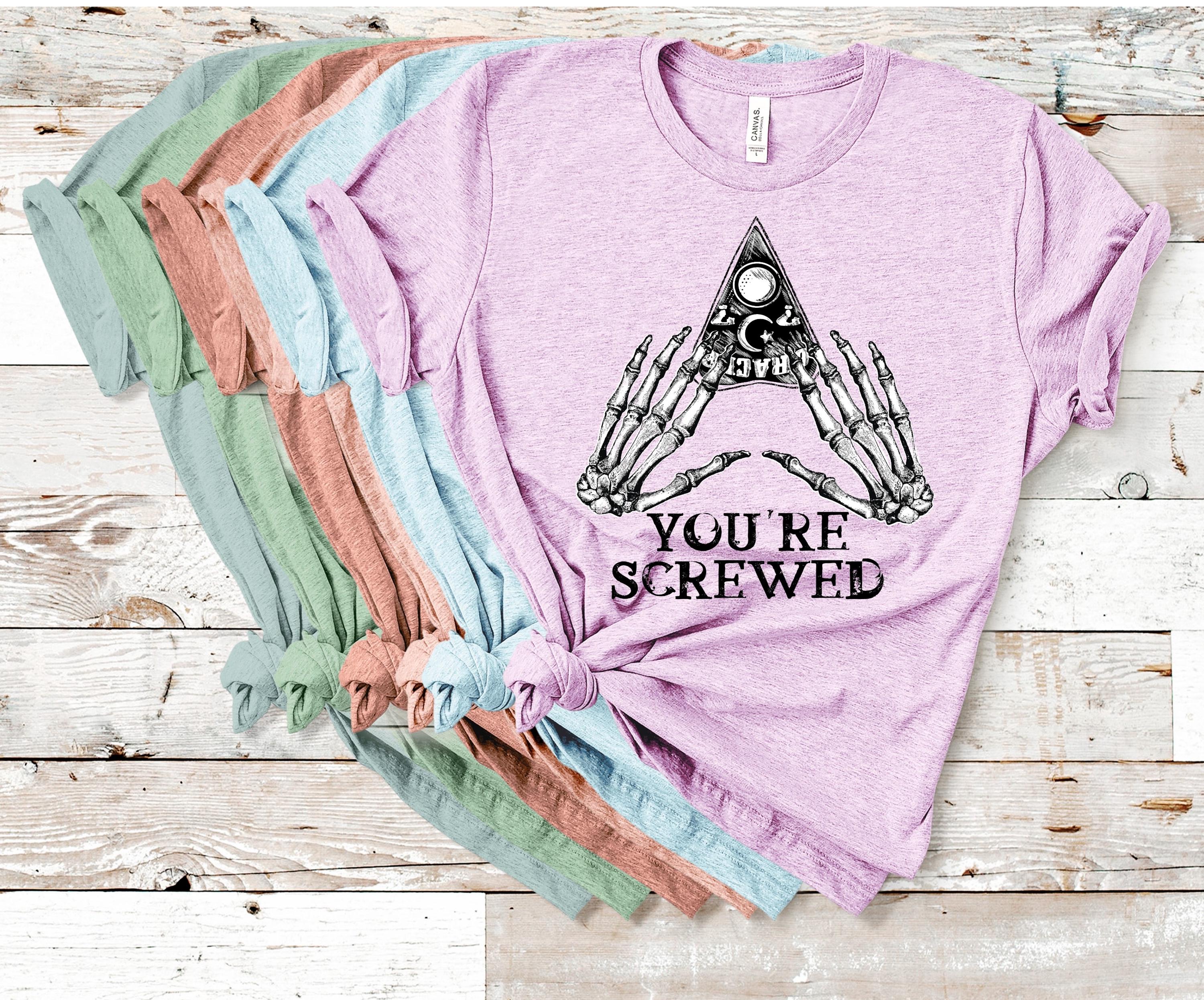You're Screwed Ouija Planchette T-Shirt: Goth Halloween Tee