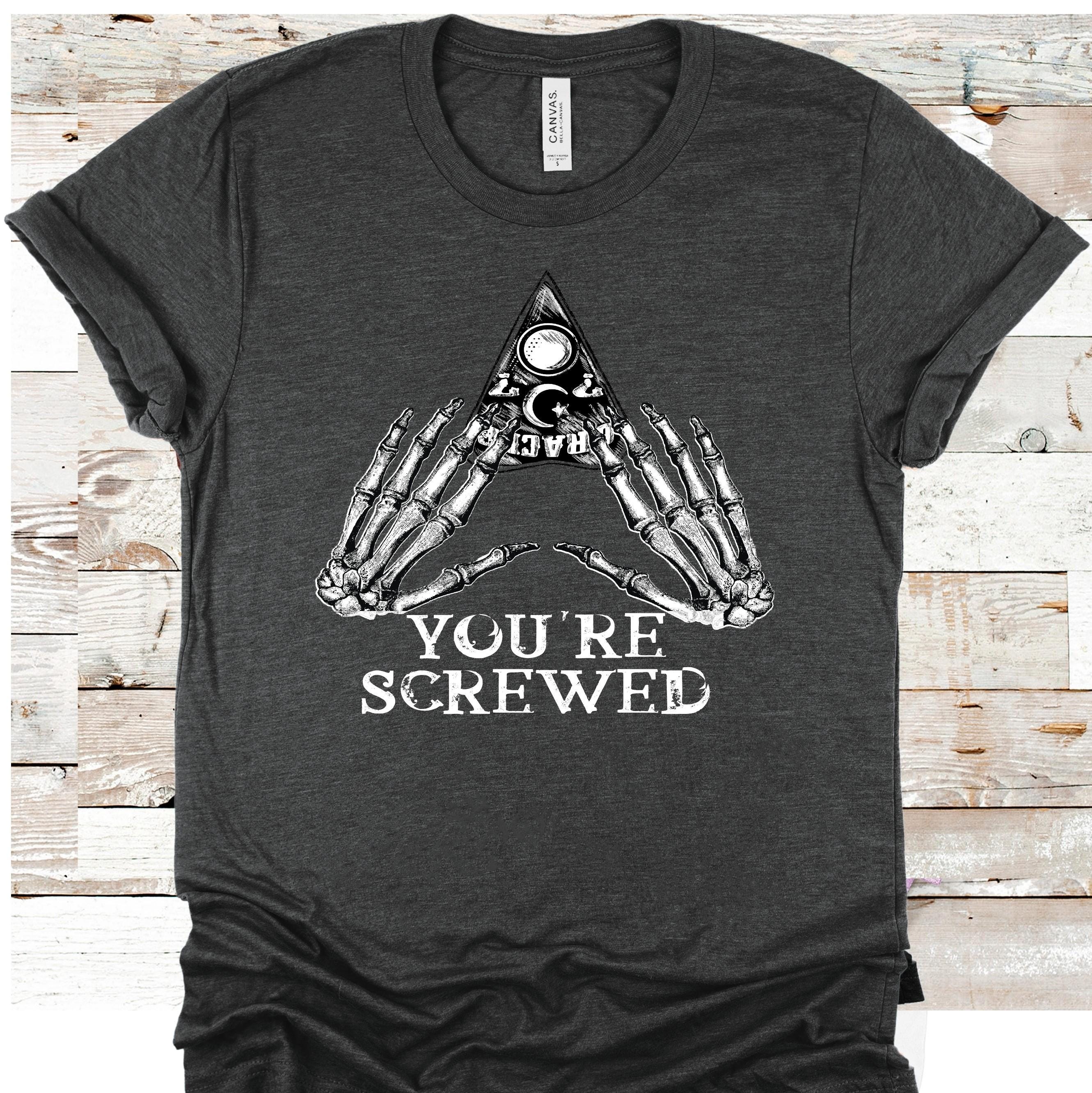 You're Screwed Ouija Planchette T-Shirt: Goth Halloween Tee