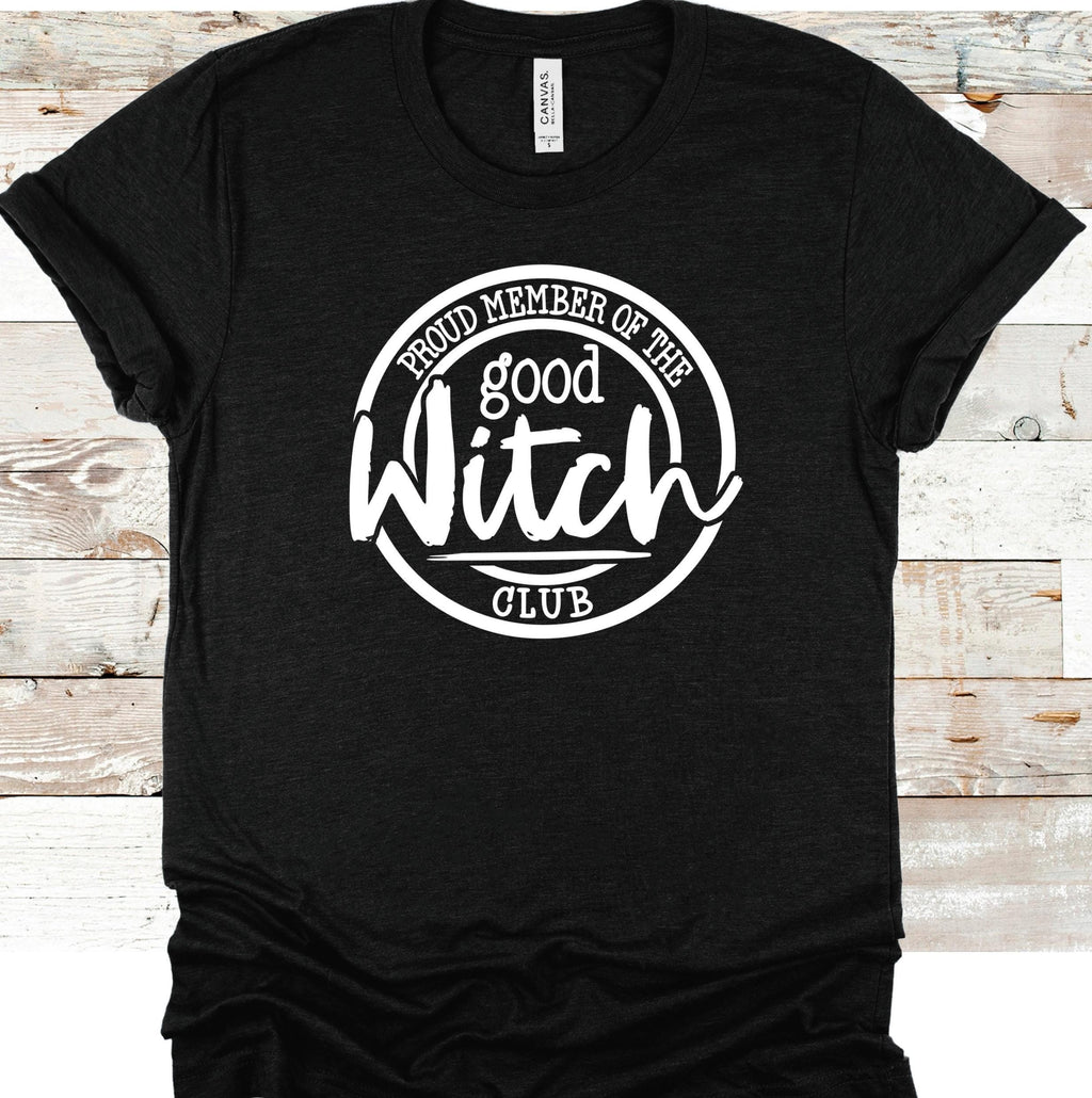 Spooky 'Proud Member of the Wicked Witch Club' T-Shirt - Bella Canvas 3001 & 3001CVC Graphic Tee