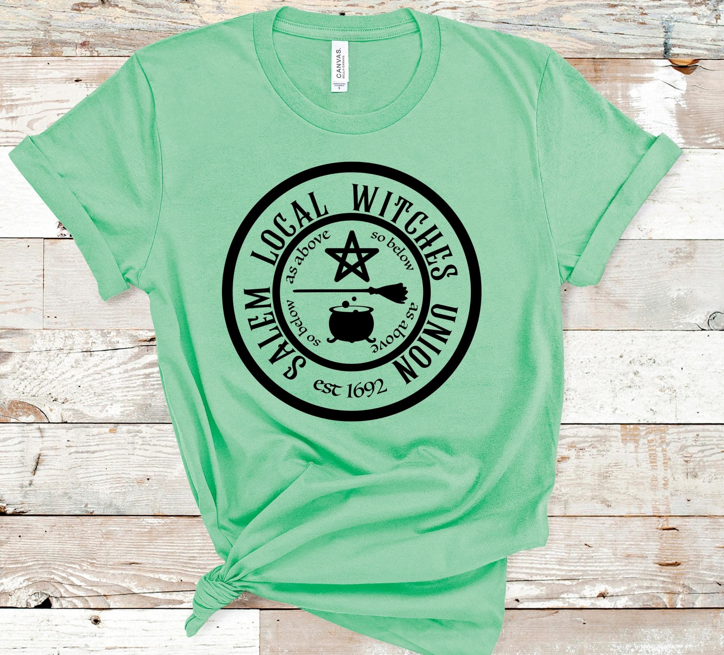 Salem Witches Union T-Shirt: Bella Canvas Gothic Halloween Tee