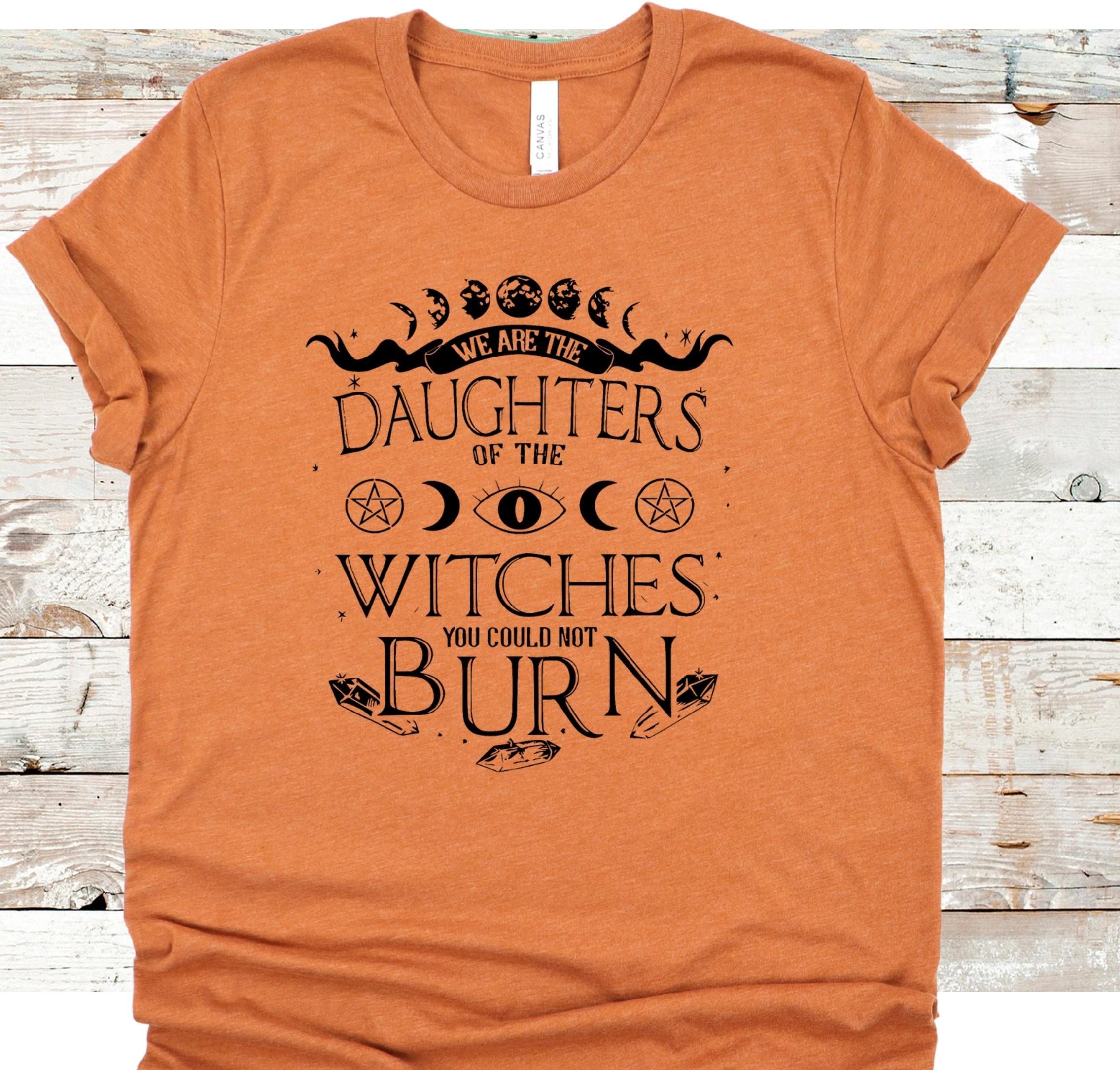 Witches Daughters Graphic Tee: Pagan Moon Phase Apparel
