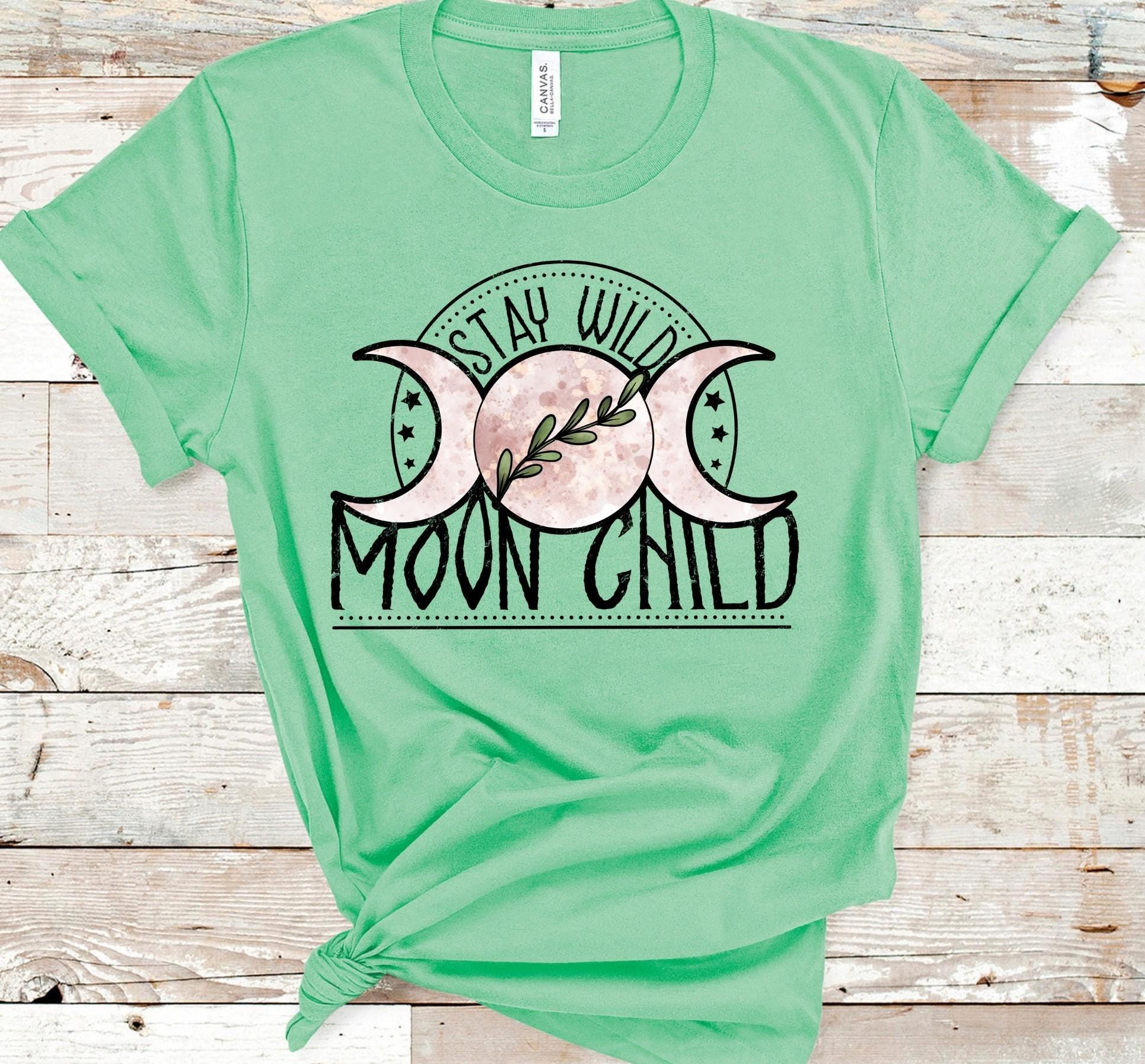 Stay Wild Moon Child Shirt: Boho Triple Moon Goddess Tee