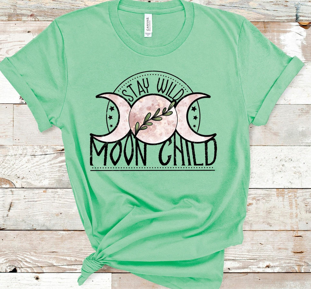Stay Wild Moon Child Shirt: Boho Triple Moon Goddess Tee