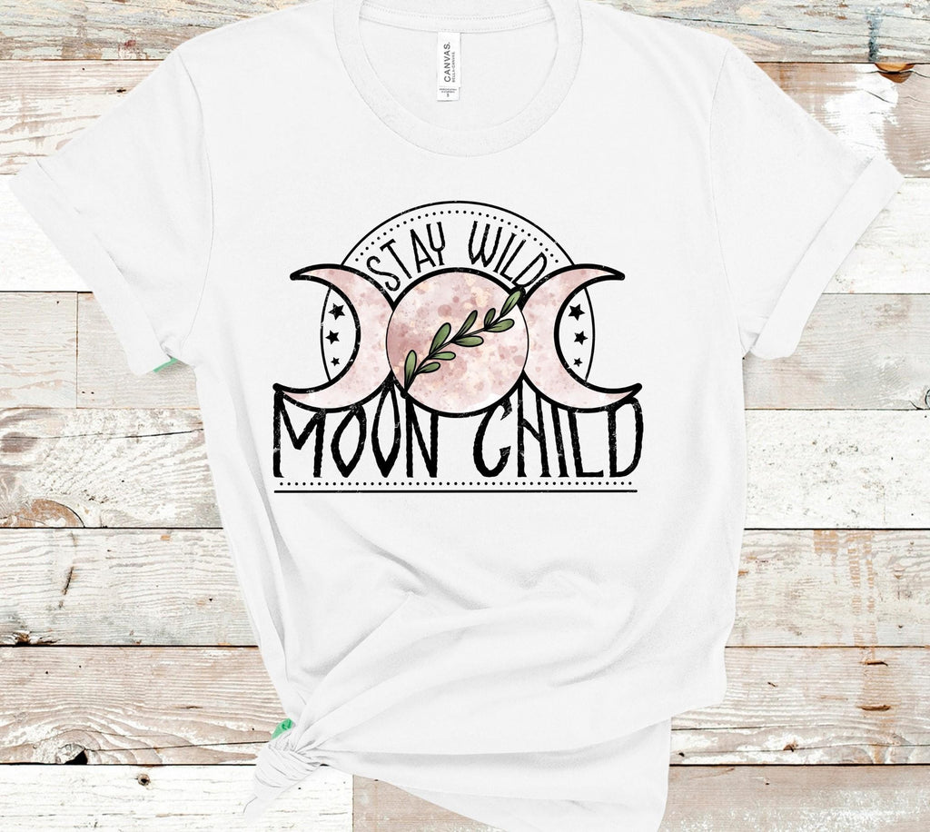 Stay Wild Moon Child Shirt: Boho Triple Moon Goddess Tee