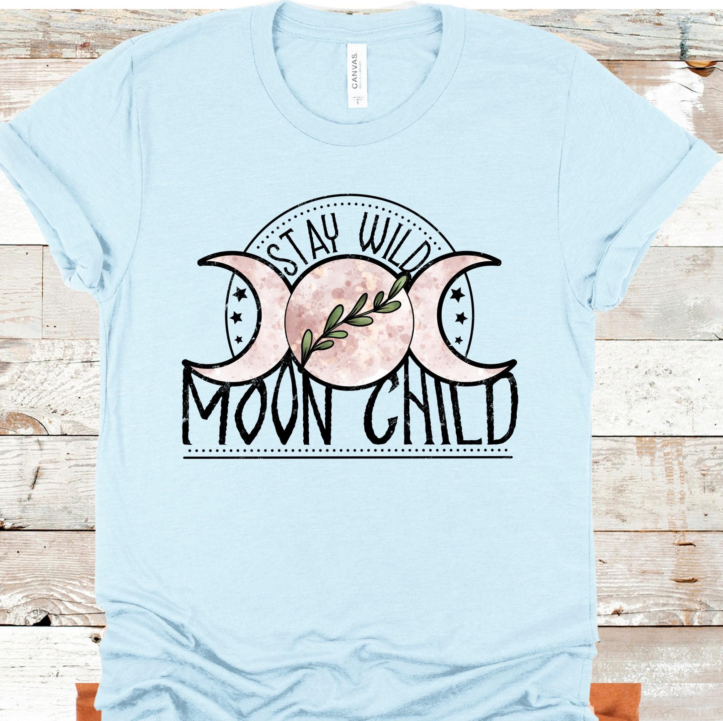 Stay Wild Moon Child Shirt: Boho Triple Moon Goddess Tee