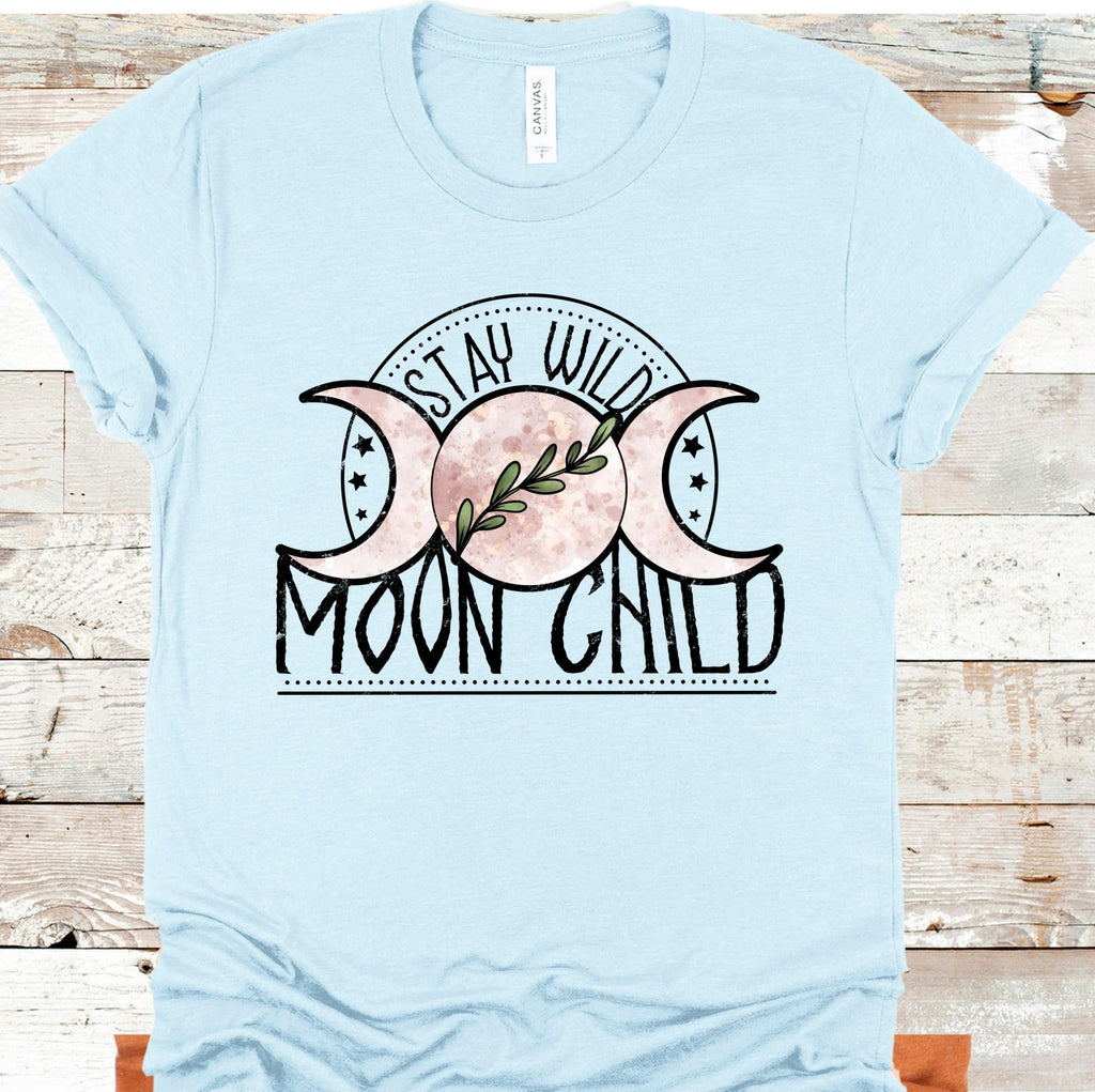 Stay Wild Moon Child Shirt: Boho Triple Moon Goddess Tee
