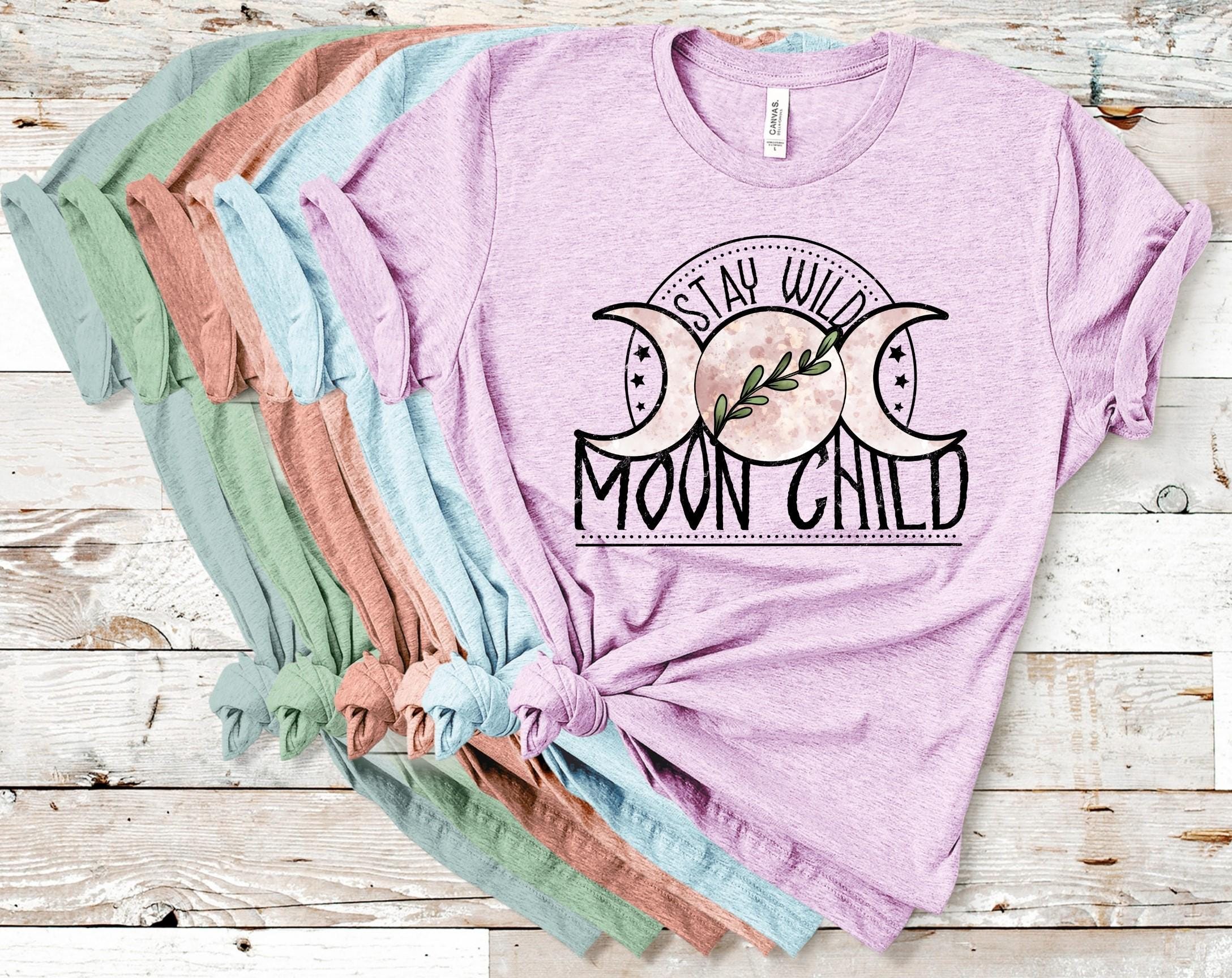Stay Wild Moon Child Shirt: Boho Triple Moon Goddess Tee