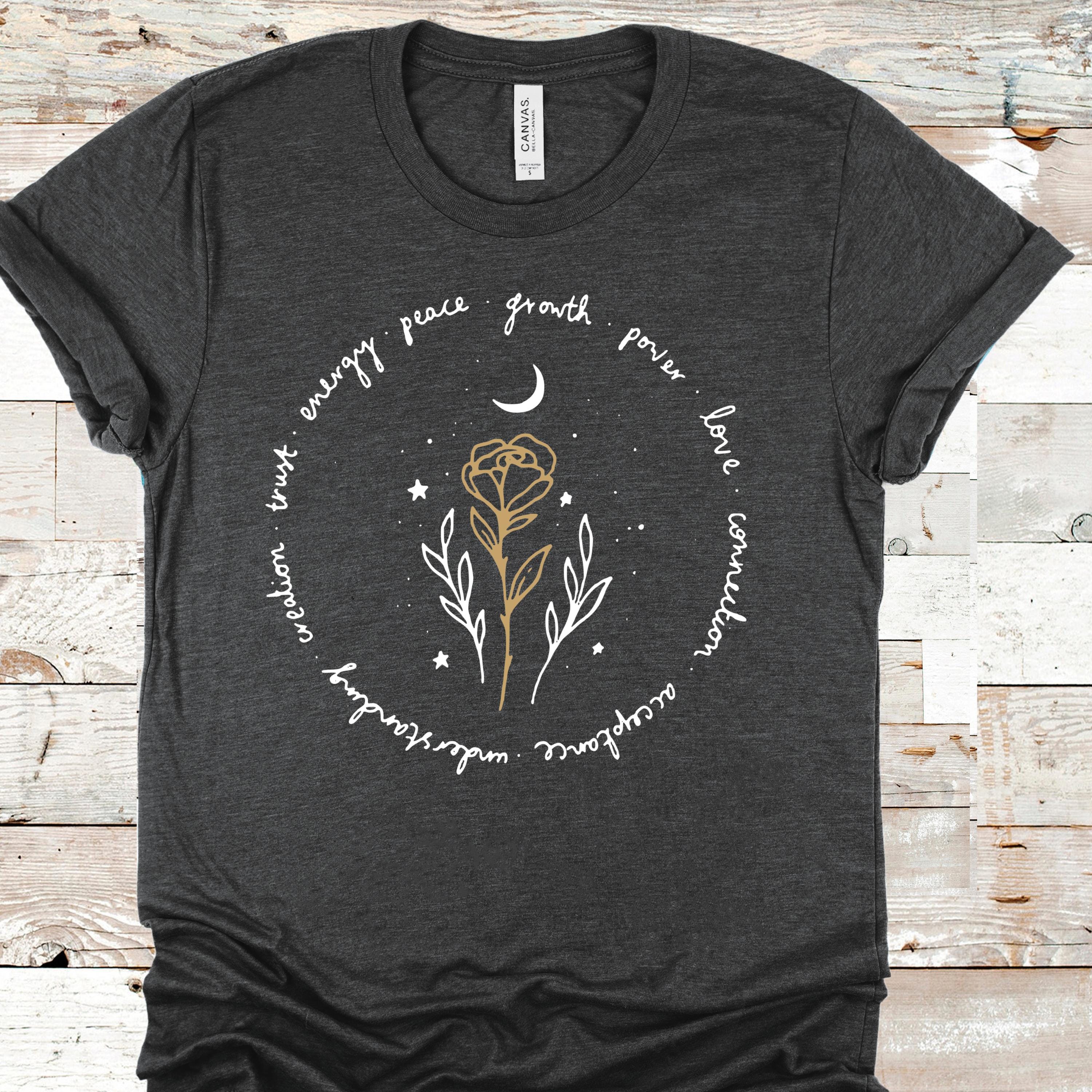 Growth Power Love Shirt: Inspirational Rose Circle Design