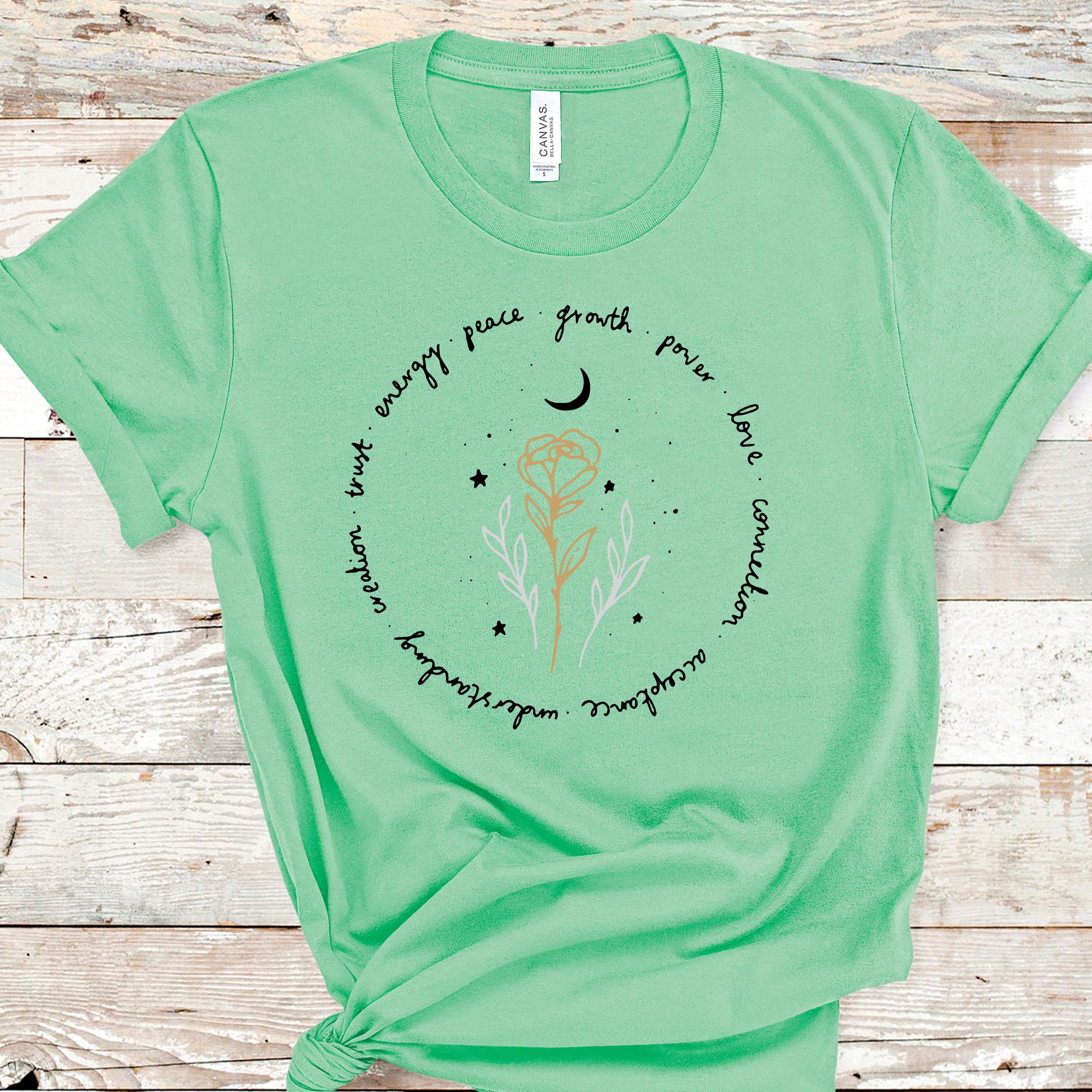 Growth Power Love Shirt: Inspirational Rose Circle Design