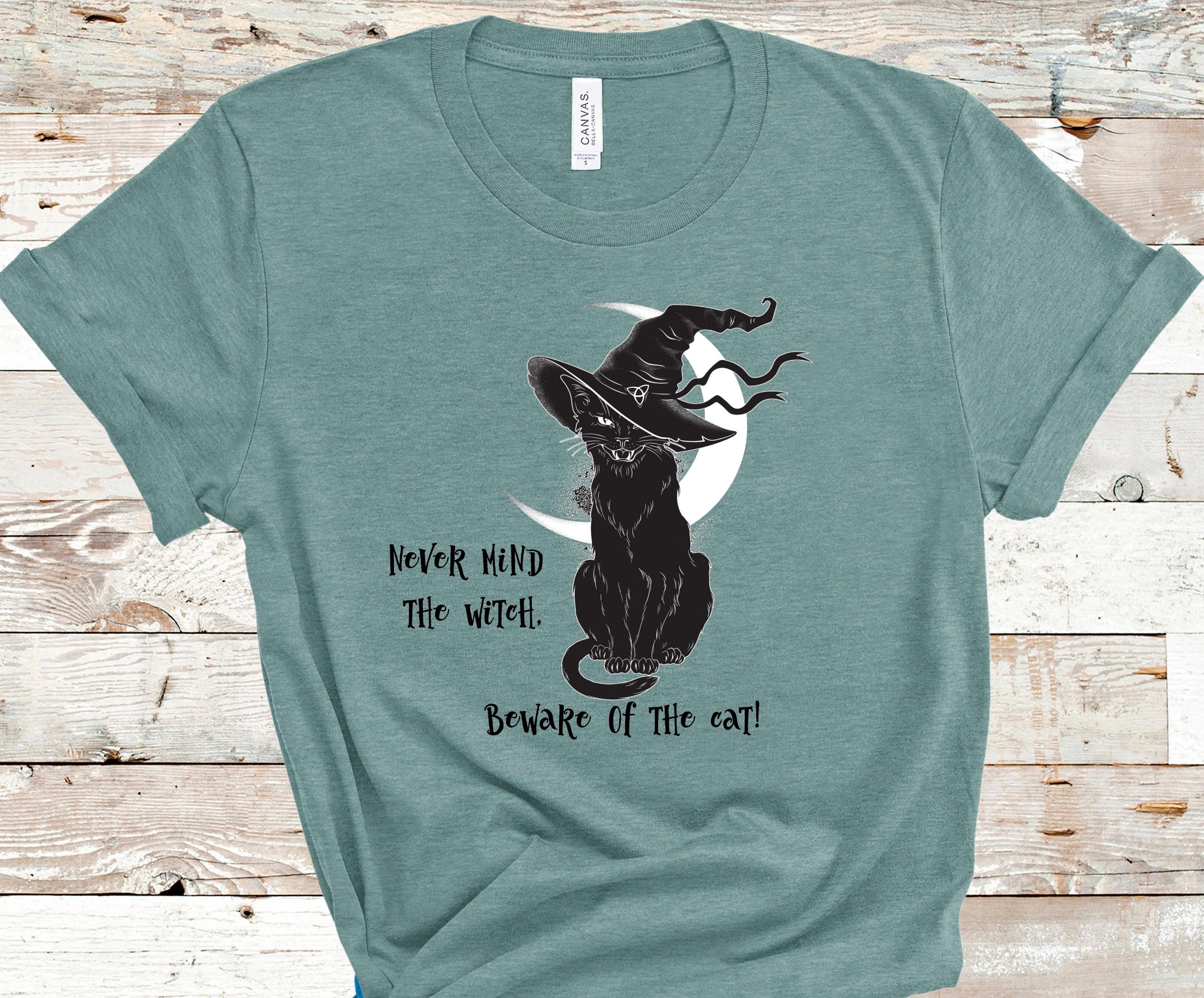 Never Mind The Witch Beware of the Cat direct to garment Halloween