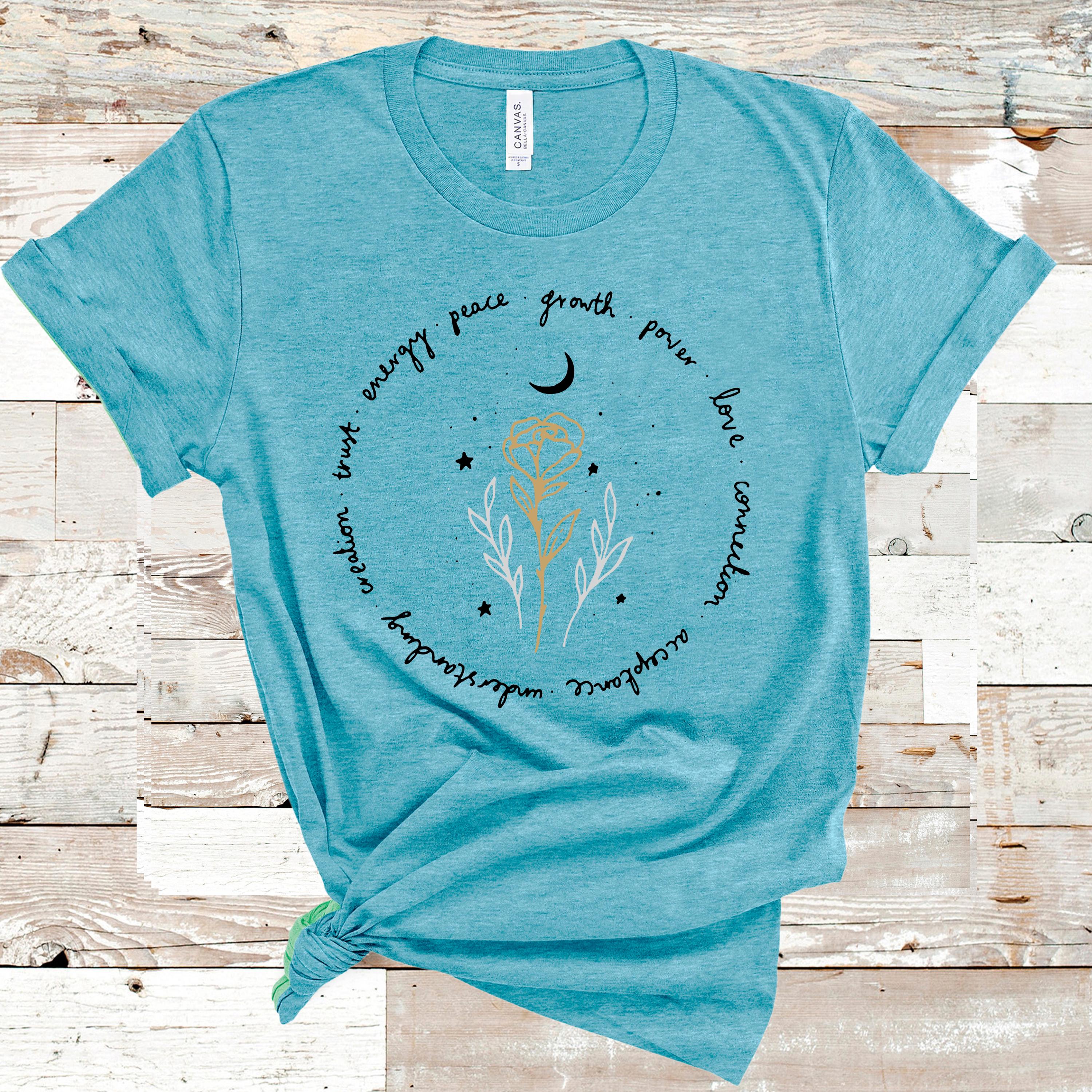Growth Power Love Shirt: Inspirational Rose Circle Design
