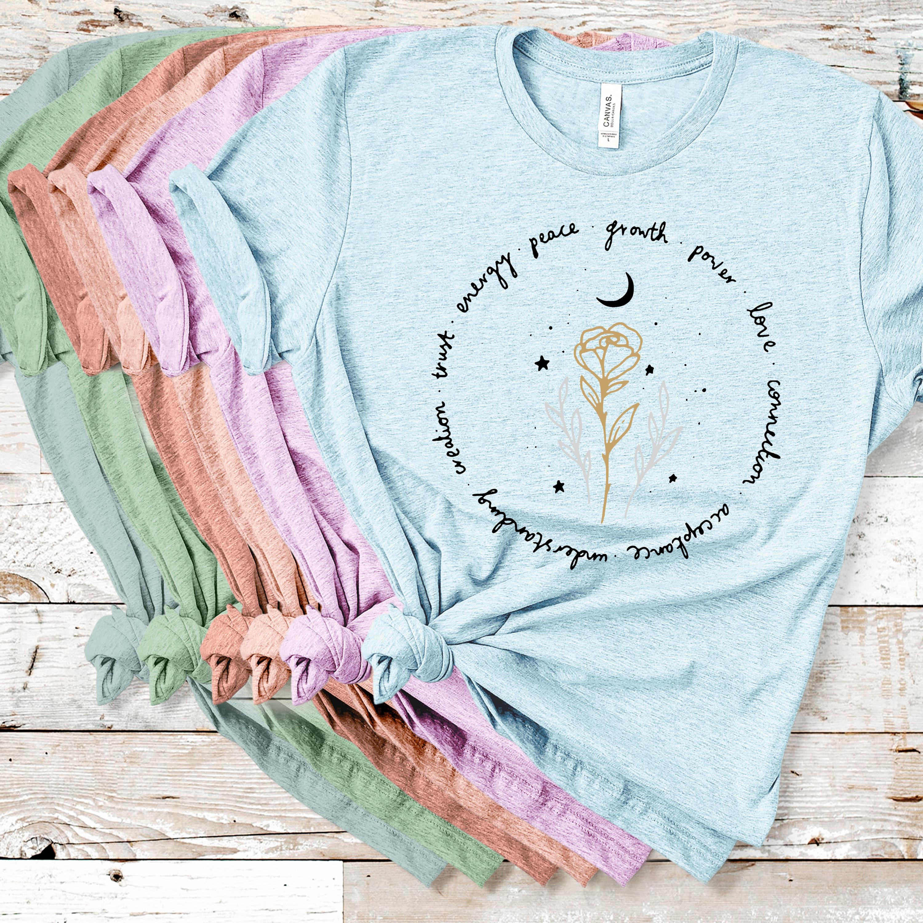 Growth Power Love Shirt: Inspirational Rose Circle Design