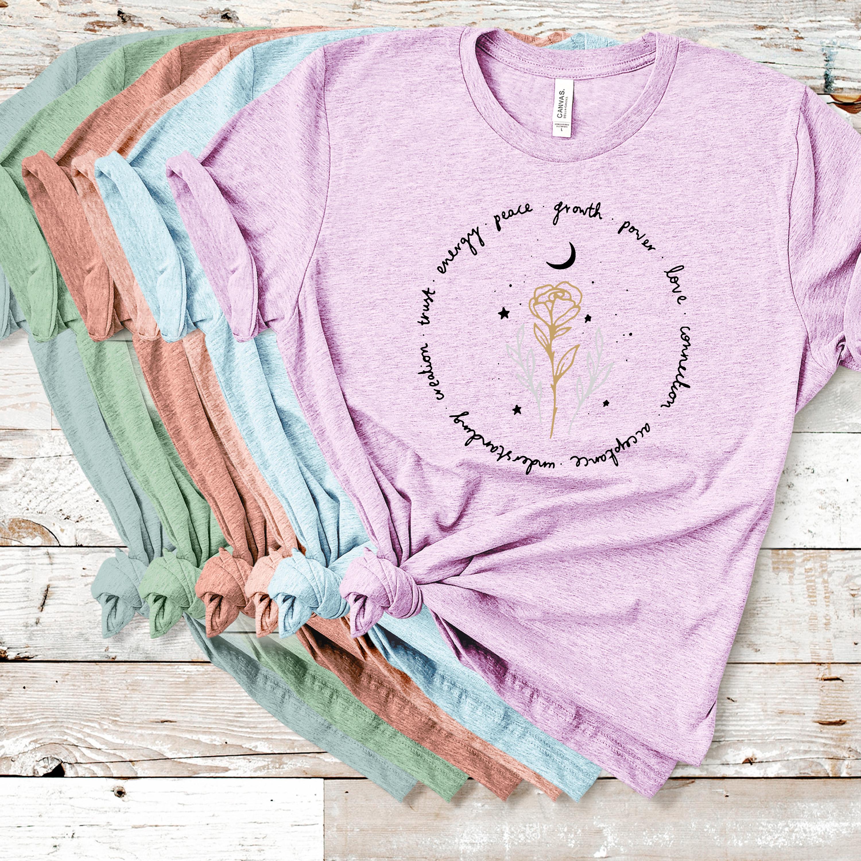 Growth Power Love Shirt: Inspirational Rose Circle Design