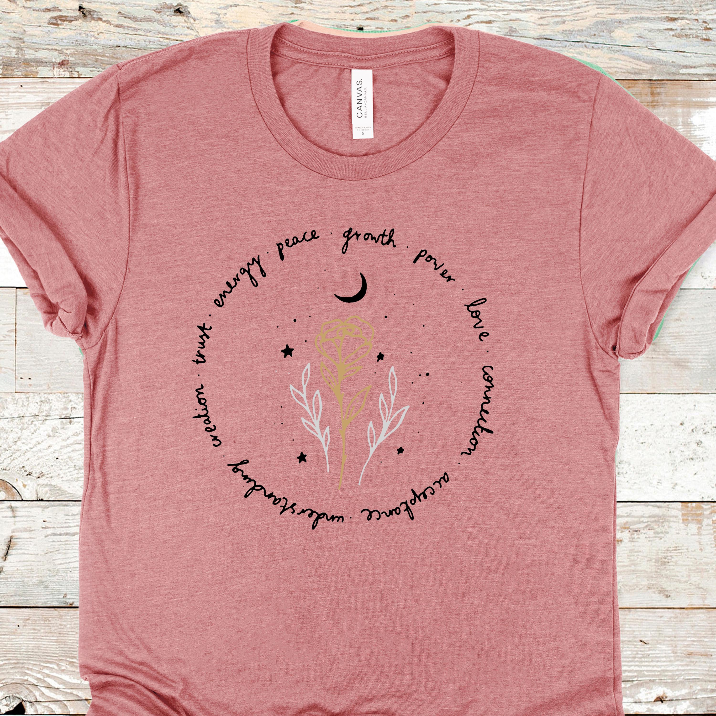 Growth Power Love Shirt: Inspirational Rose Circle Design