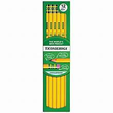 Personalized Yellow Pencils: Custom Engraved Name & Icon, Set of 10