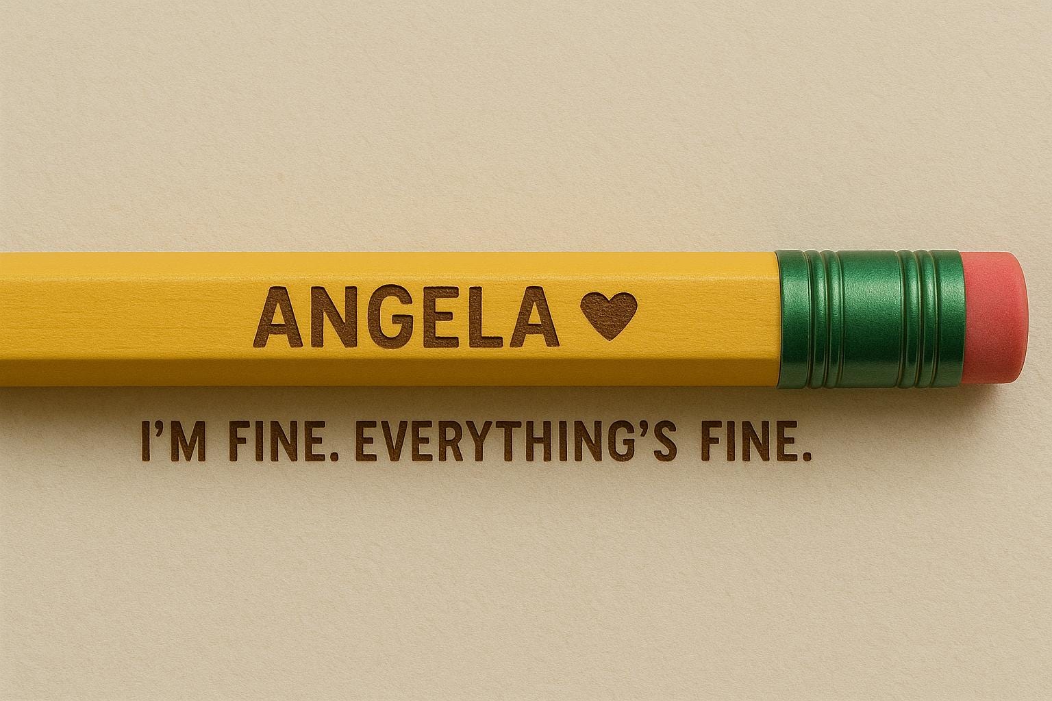 Personalized Yellow Pencils: Custom Engraved Name & Icon, Set of 10