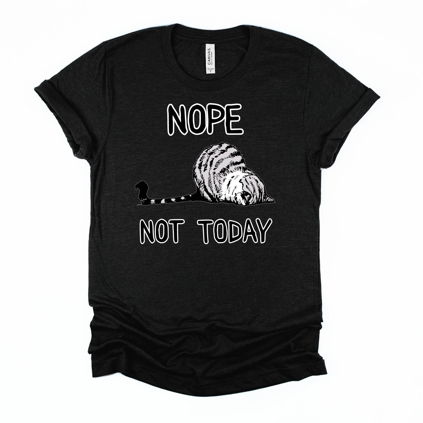 Funny Lazy Cat T-Shirt: Sarcastic Kitty Graphic Tee - Bella Canvas 3001