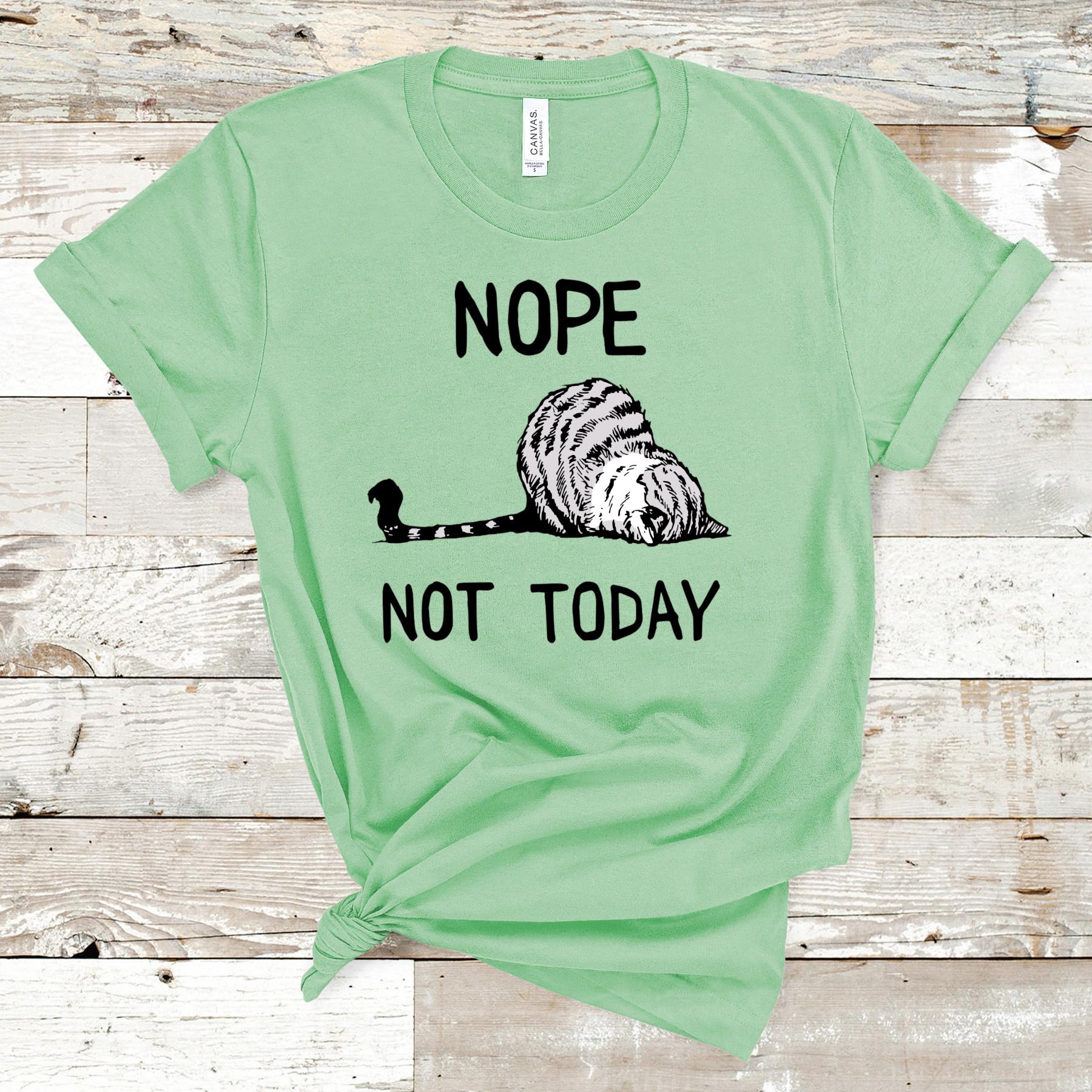 Funny Lazy Cat T-Shirt: Sarcastic Kitty Graphic Tee - Bella Canvas 3001