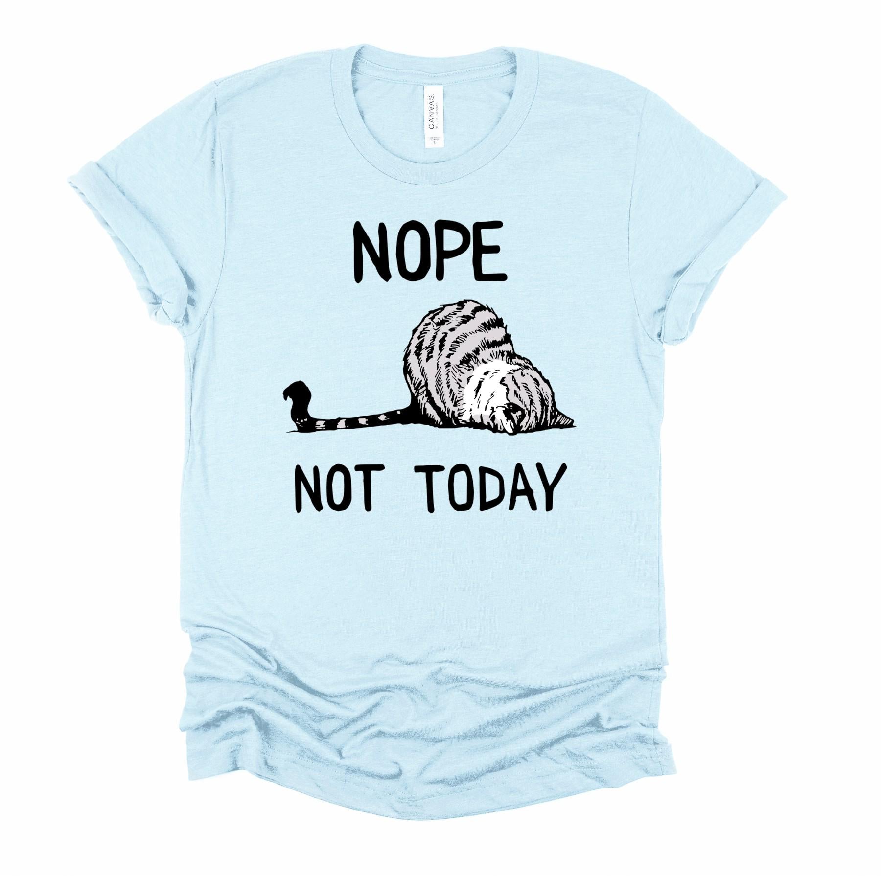 Funny Lazy Cat T-Shirt: Sarcastic Kitty Graphic Tee - Bella Canvas 3001