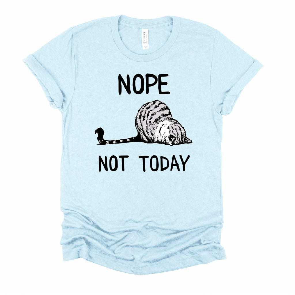 Funny Lazy Cat T-Shirt: Sarcastic Kitty Graphic Tee - Bella Canvas 3001