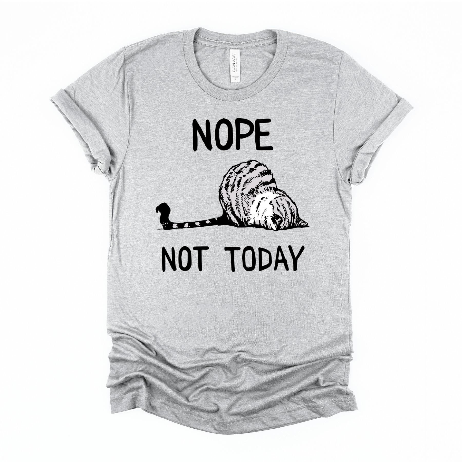 Funny Lazy Cat T-Shirt: Sarcastic Kitty Graphic Tee - Bella Canvas 3001