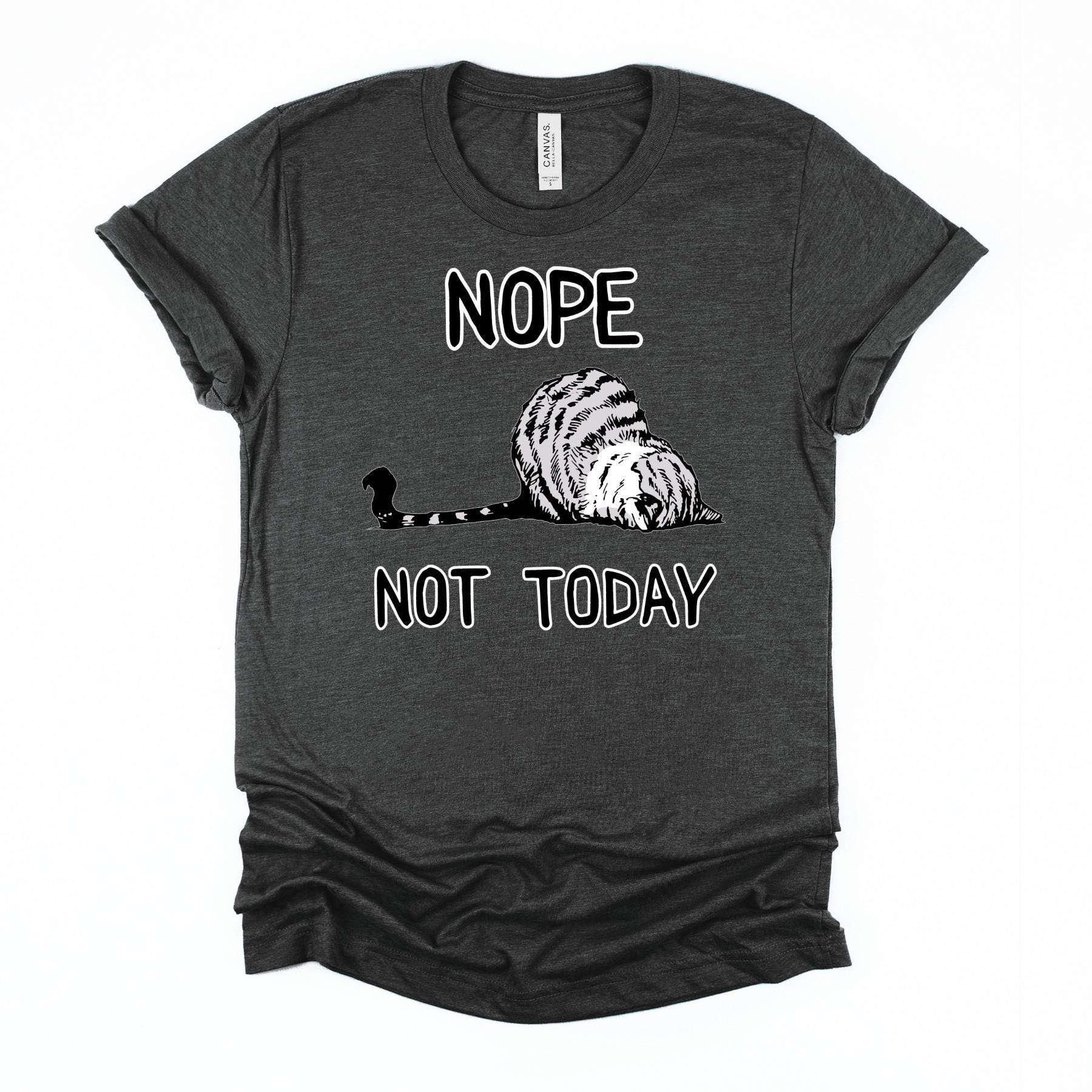 Funny Lazy Cat T-Shirt: Sarcastic Kitty Graphic Tee - Bella Canvas 3001