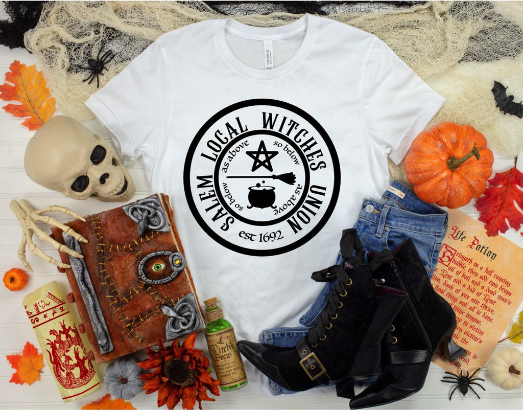 Salem Witches Union T-Shirt: Bella Canvas Gothic Halloween Tee