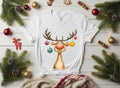 Funny Christmas Reindeer Shirt, Boho Holiday Graphic Tee
