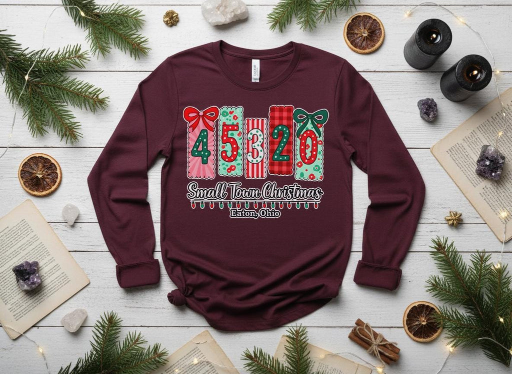 Personalized Hometown Christmas Shirt, Custom Zip Code Holiday