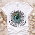 Mermaid Shirt Women Graphic Tee Ocean Lover Gift Men Unisex Cotton Bella Canvas Boho Graphic Top Beach Theme Shirt Nautical Inspired Lioness